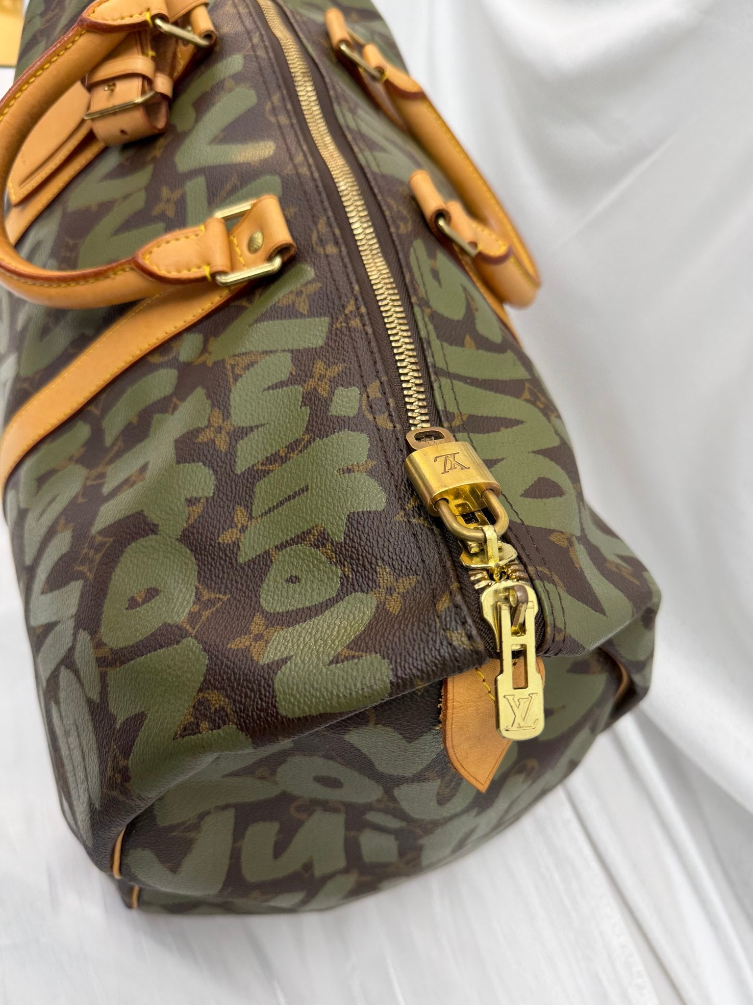 Louis Vuitton x Stephen Sprouse Monogram Green Graffiti Keepall 50
