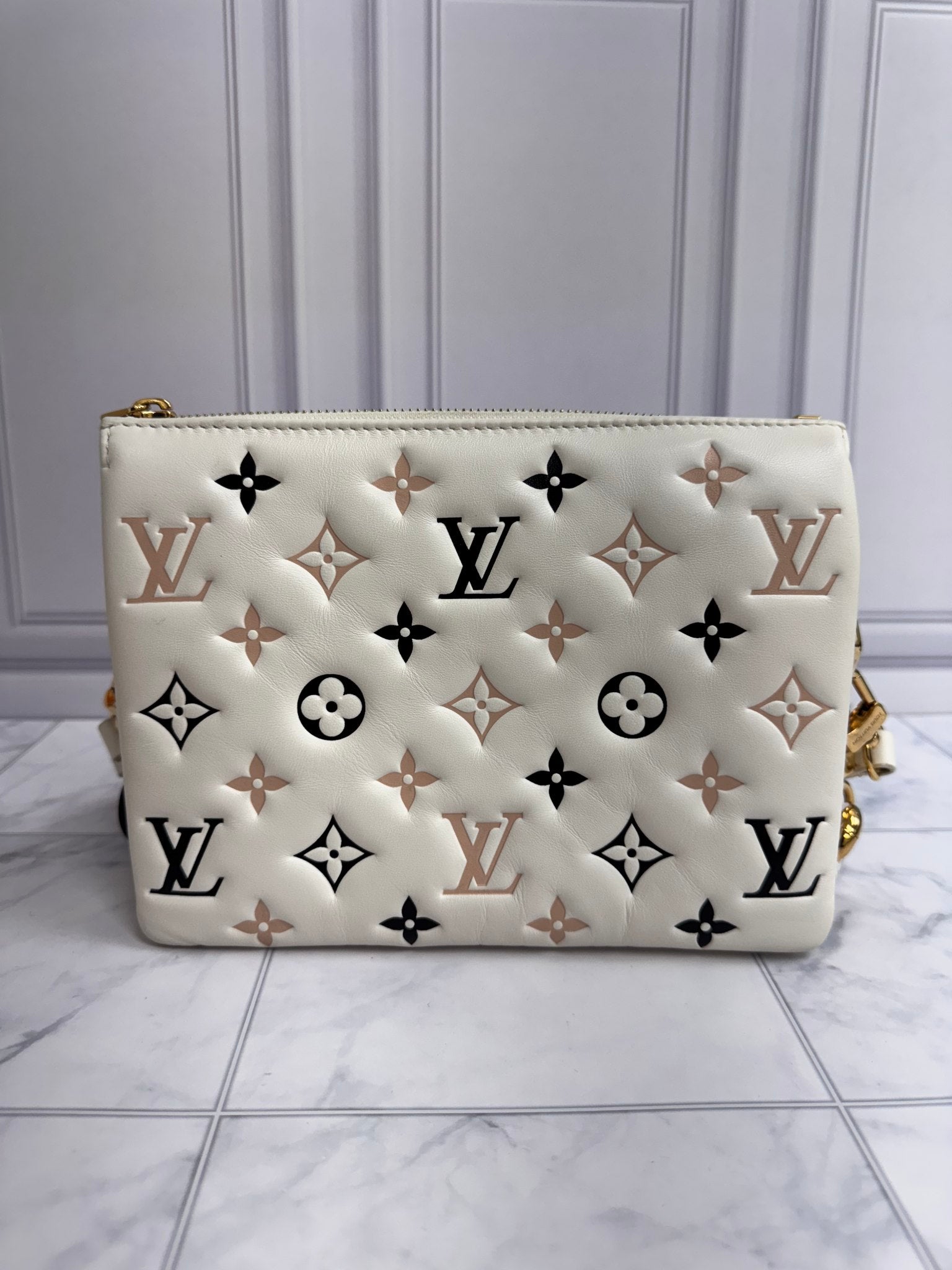Louis Vuitton White Coussin BB Shoulder Bag