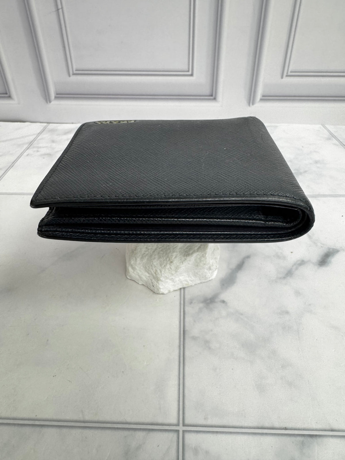 Prada Navy Blue Saffiano Leather Bifold Wallet