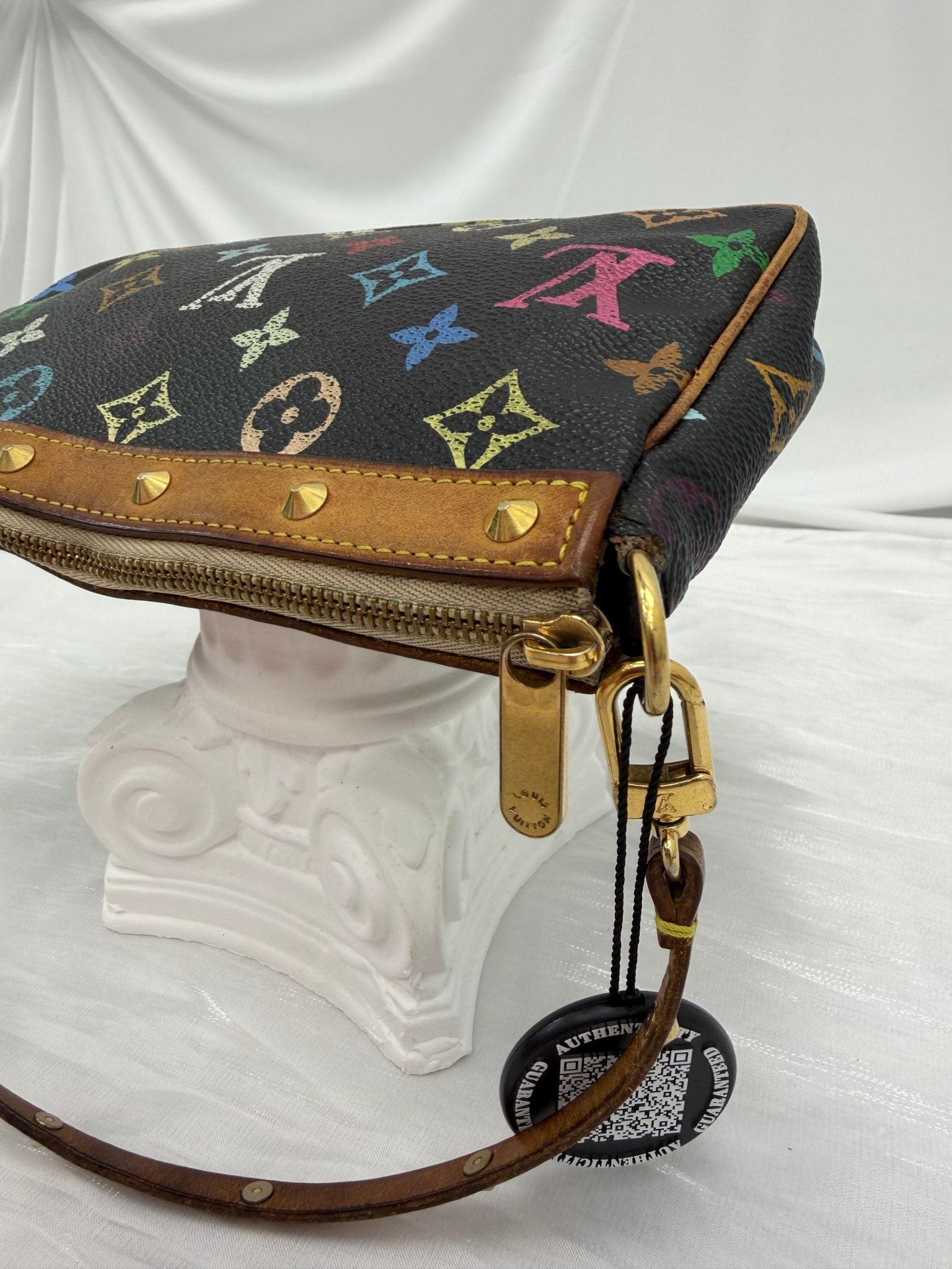 Louis Vuitton Black Multicolor Monogram Pochette Shoulder Bag