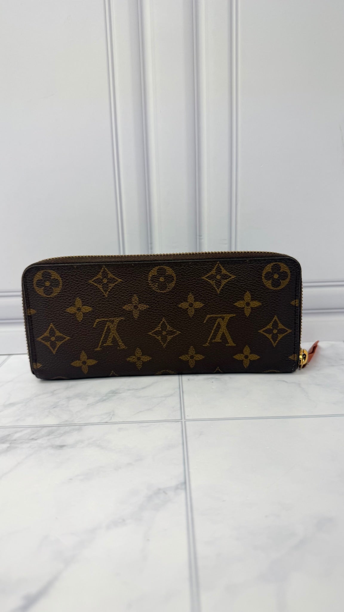 Louis Vuitton Orange Monogram Clemence Wallet