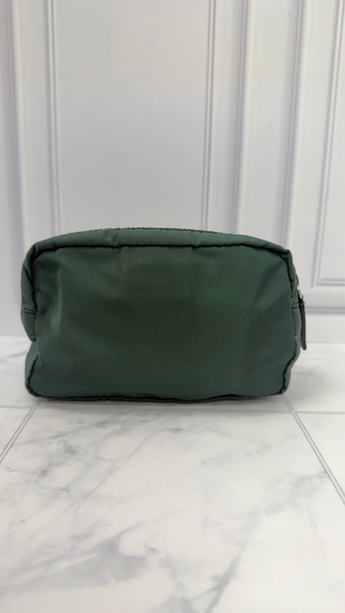 Prada Green Nylon Cosmetic Pouch 