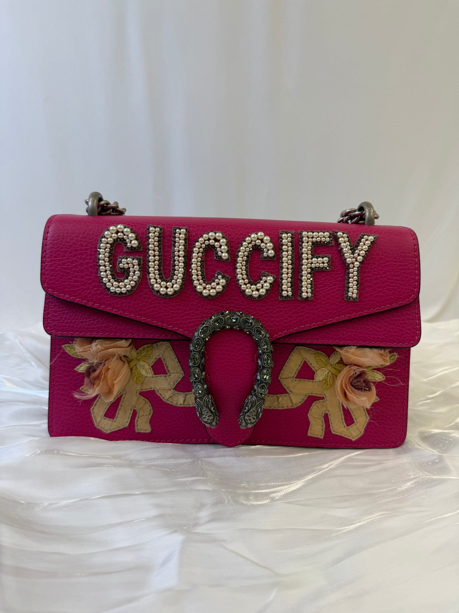 Gucci Pink Leather Guccify Dionysus