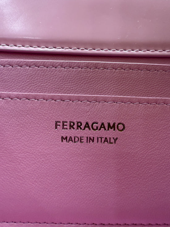 BRAND NEW- Salvatore Ferragamo Pink  Leather Wanda Mini Top Handle Bag