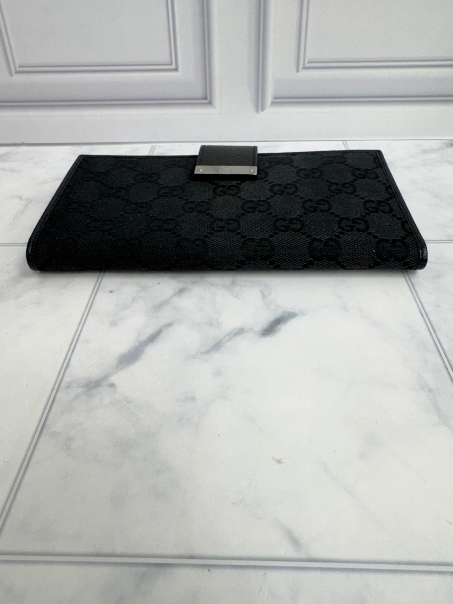 Gucci Black GG Canvas Long Wallet