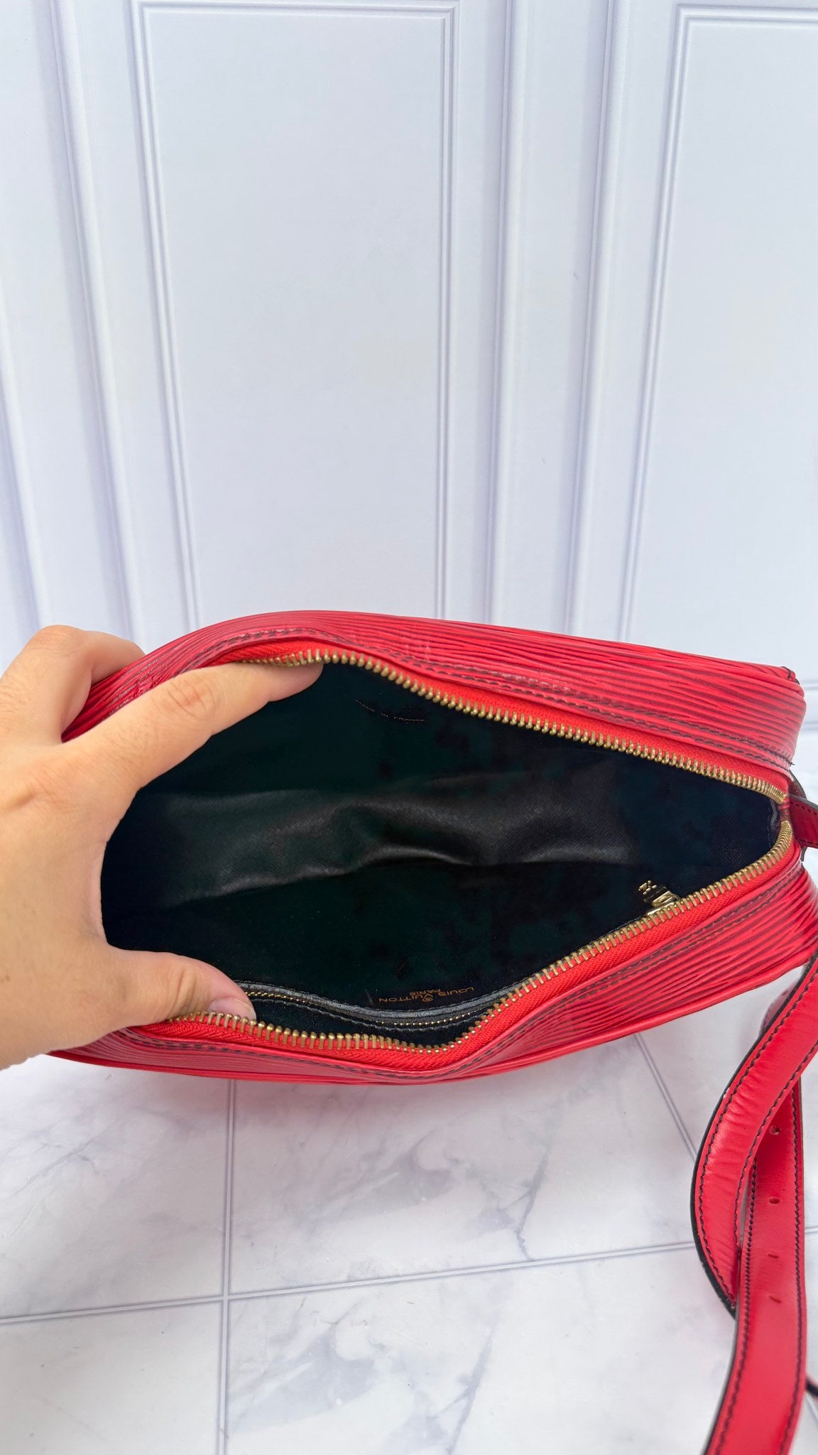 Louis Vuitton Red Epi Leather Jeune Fille Crossbody Bag