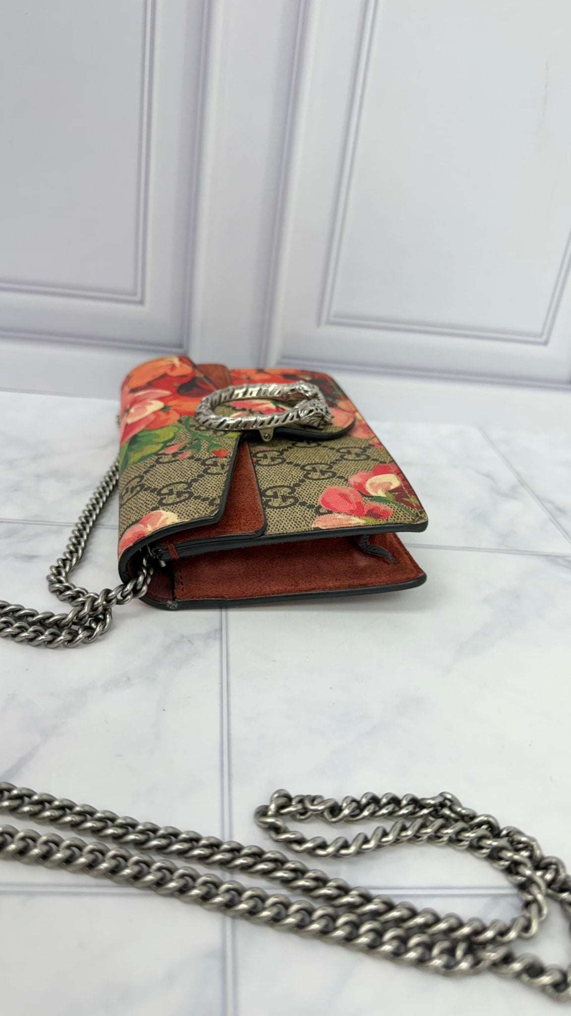 Gucci GG Supreme Dionysus Bloom Super Mini Crossbody 