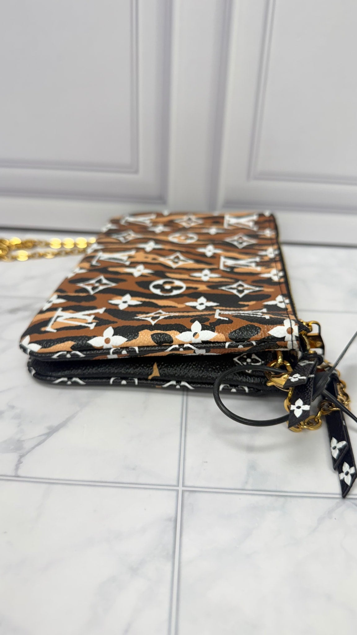 Louis Vuitton Jungle Monogram Pochette Double Zip Crossbody Bag