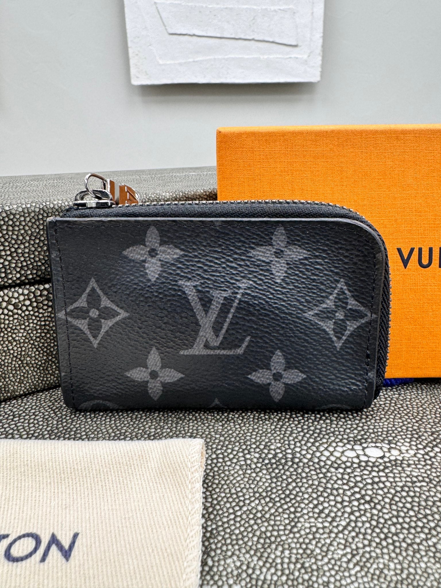 Louis Vuitton Monogram Eclipse Porte Monnaie Jules Coin Wallet