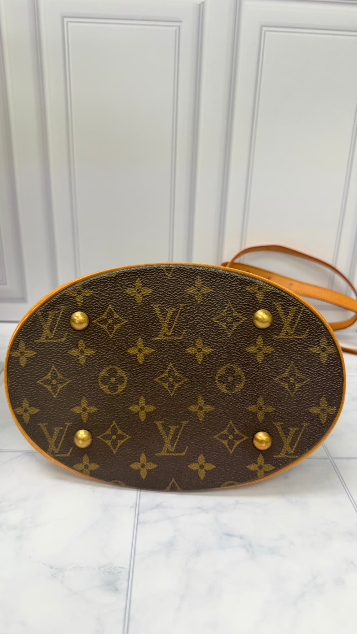 Louis Vuitton Monogram Petit Bucket PM Shoulder Bag 