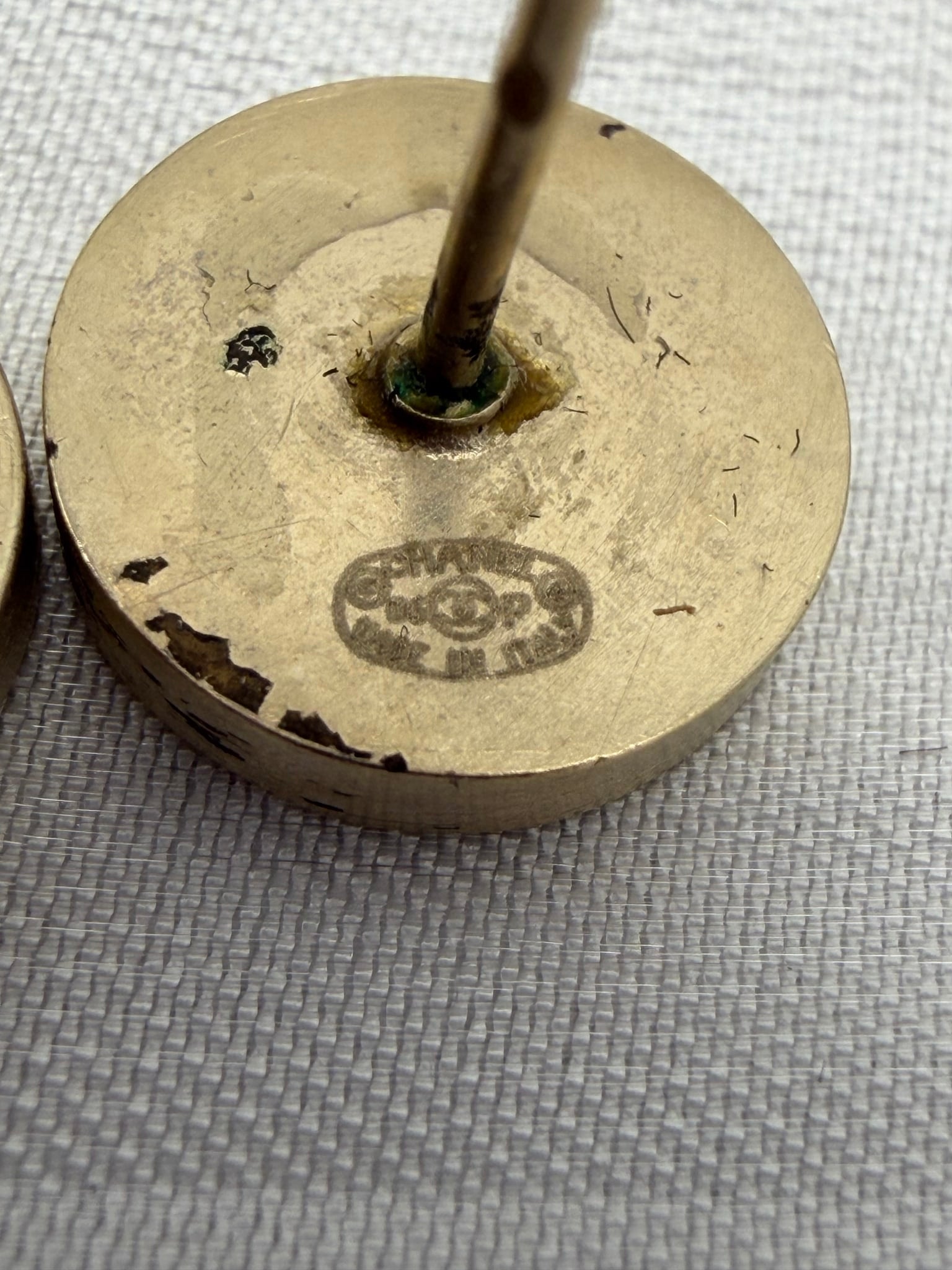 Chanel Vintage Pink Camellia Flower Earrings 