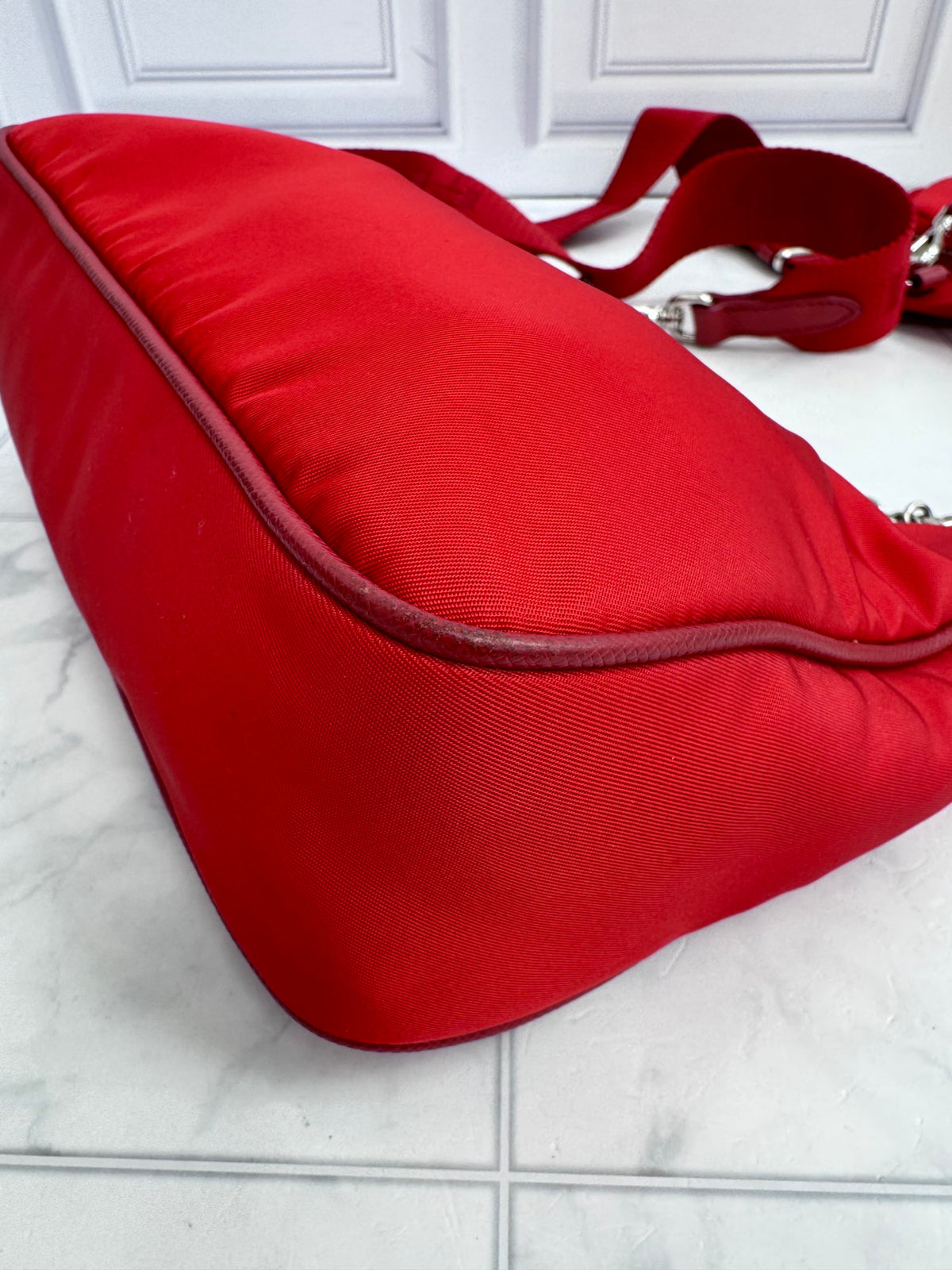 Prada Red Nylon Re-Edition 2005 Crossbody Bag