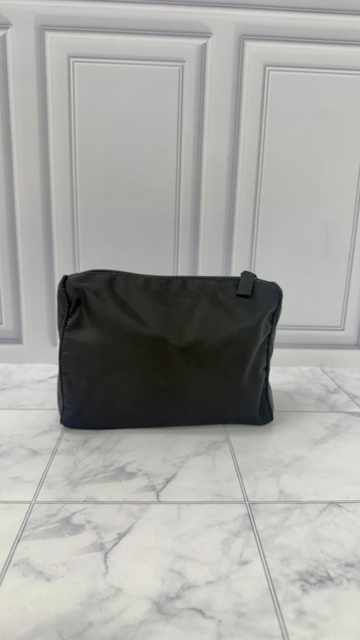 Prada Black Nylon Cosmetic Pouch 