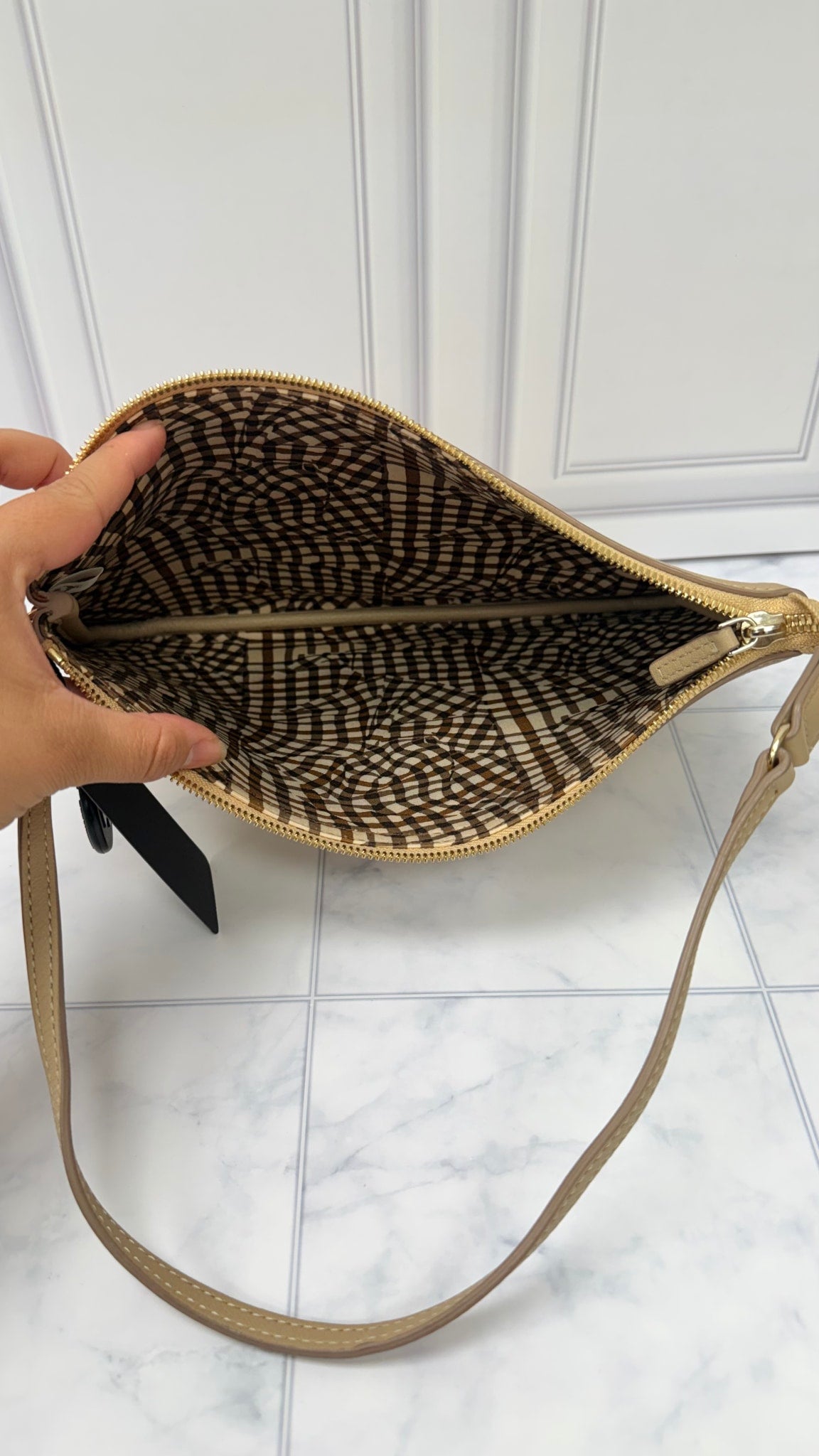 MCM Beige Visetos Liz Shopper Shoulder Bag