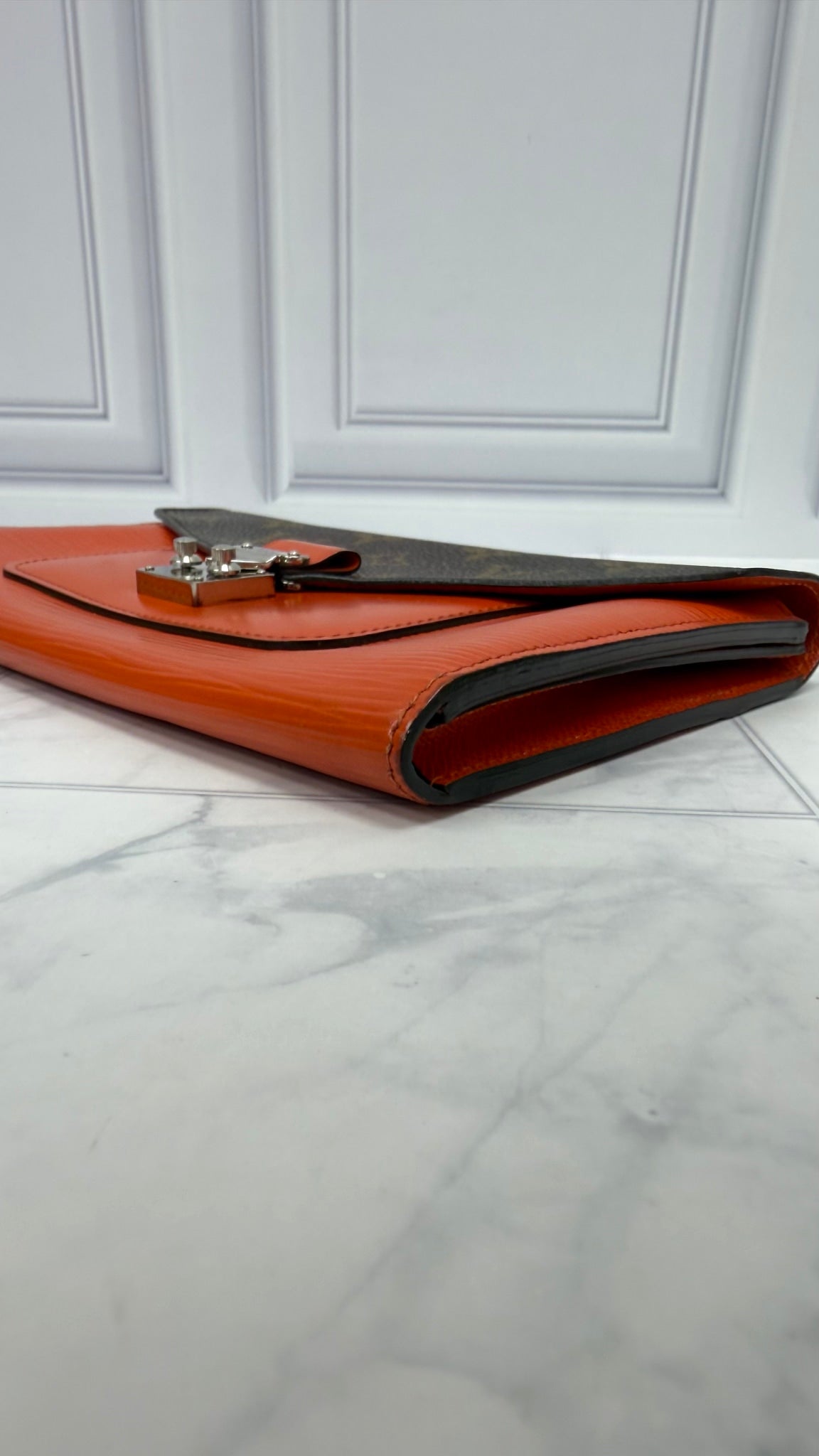 LIKE NEW- Louis Vuitton Monogram & Orange Epi Marie Rose Wallet