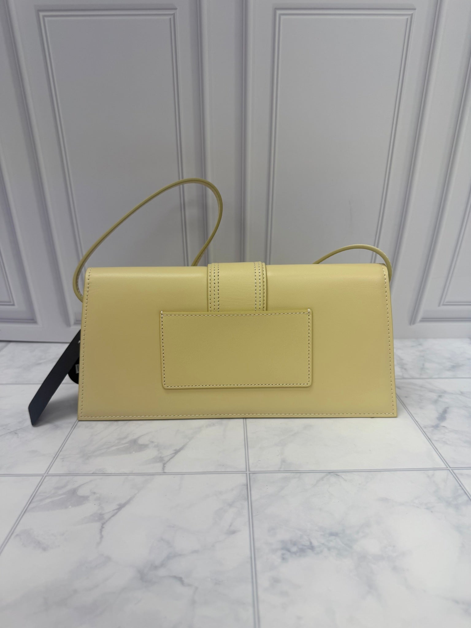 BRAND NEW - Jacquemus Creme Leather Le Bambino Long Shoulder Bag
