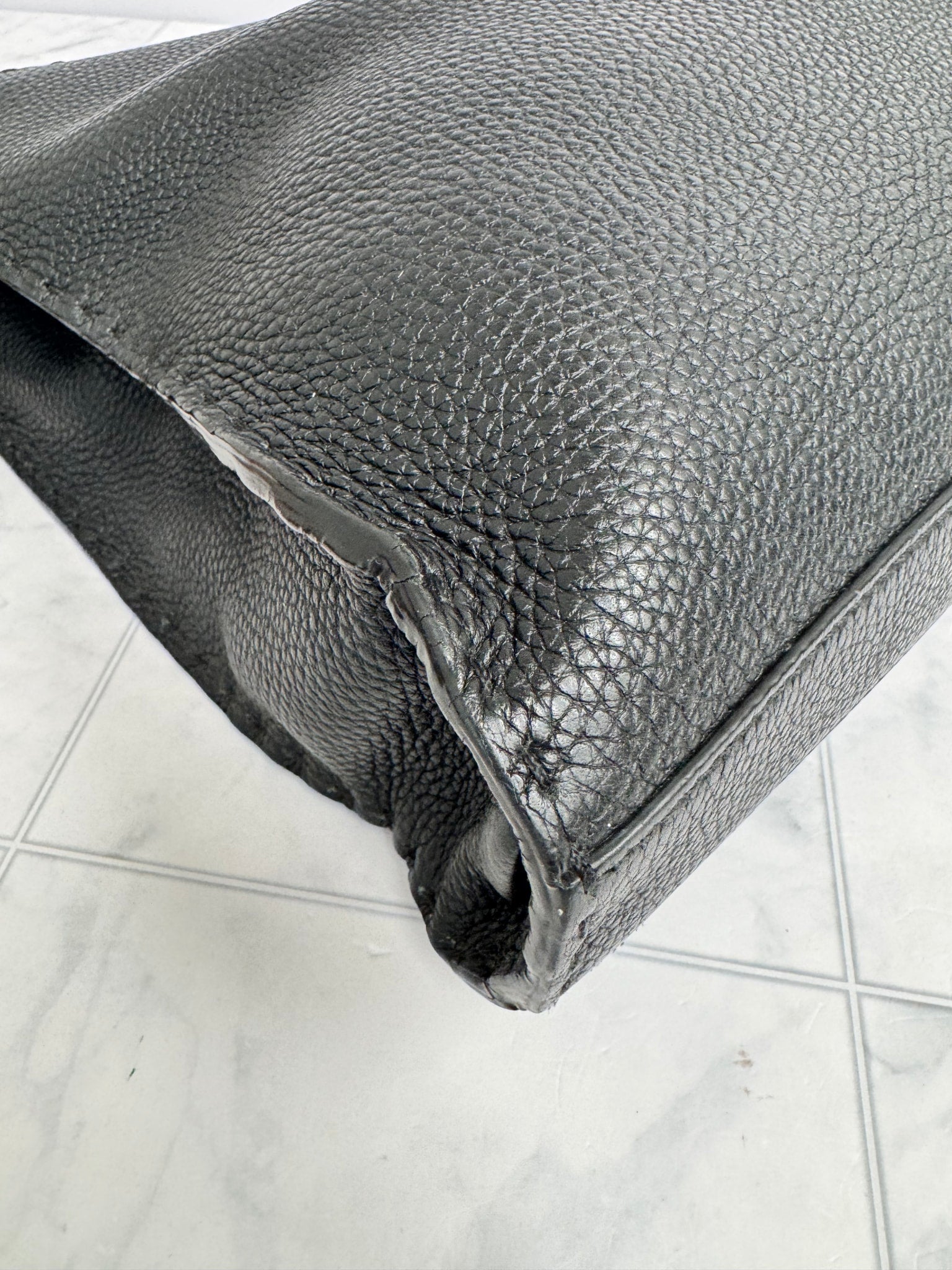 Fendi Black Grained Leather 2Way Bag