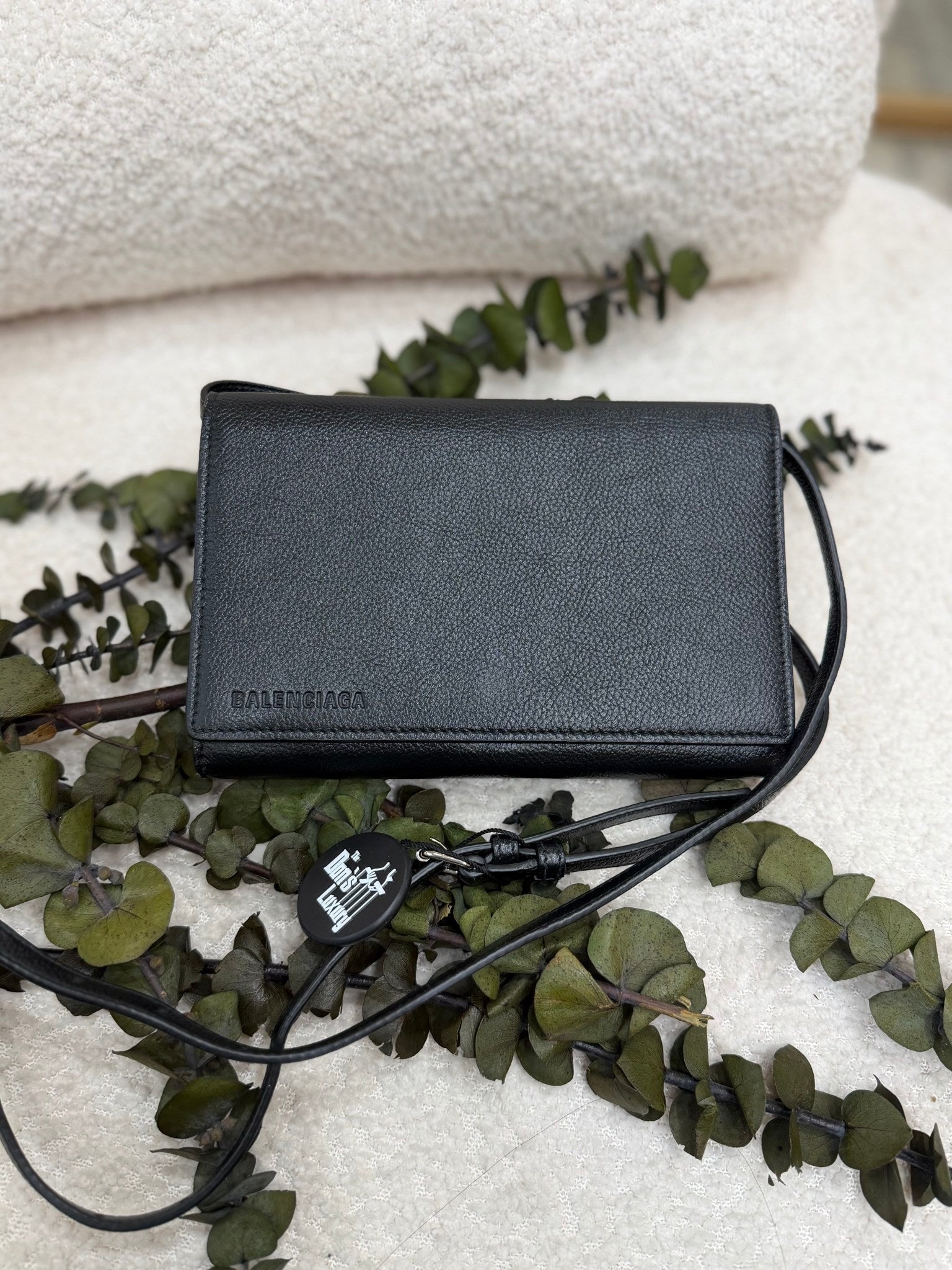 Balenciaga Black Grained Calfskin Crossbody 