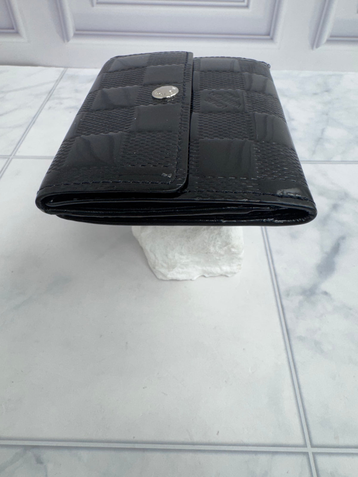 Louis Vuitton Black Damier Vernis Ludlow Compact Wallet