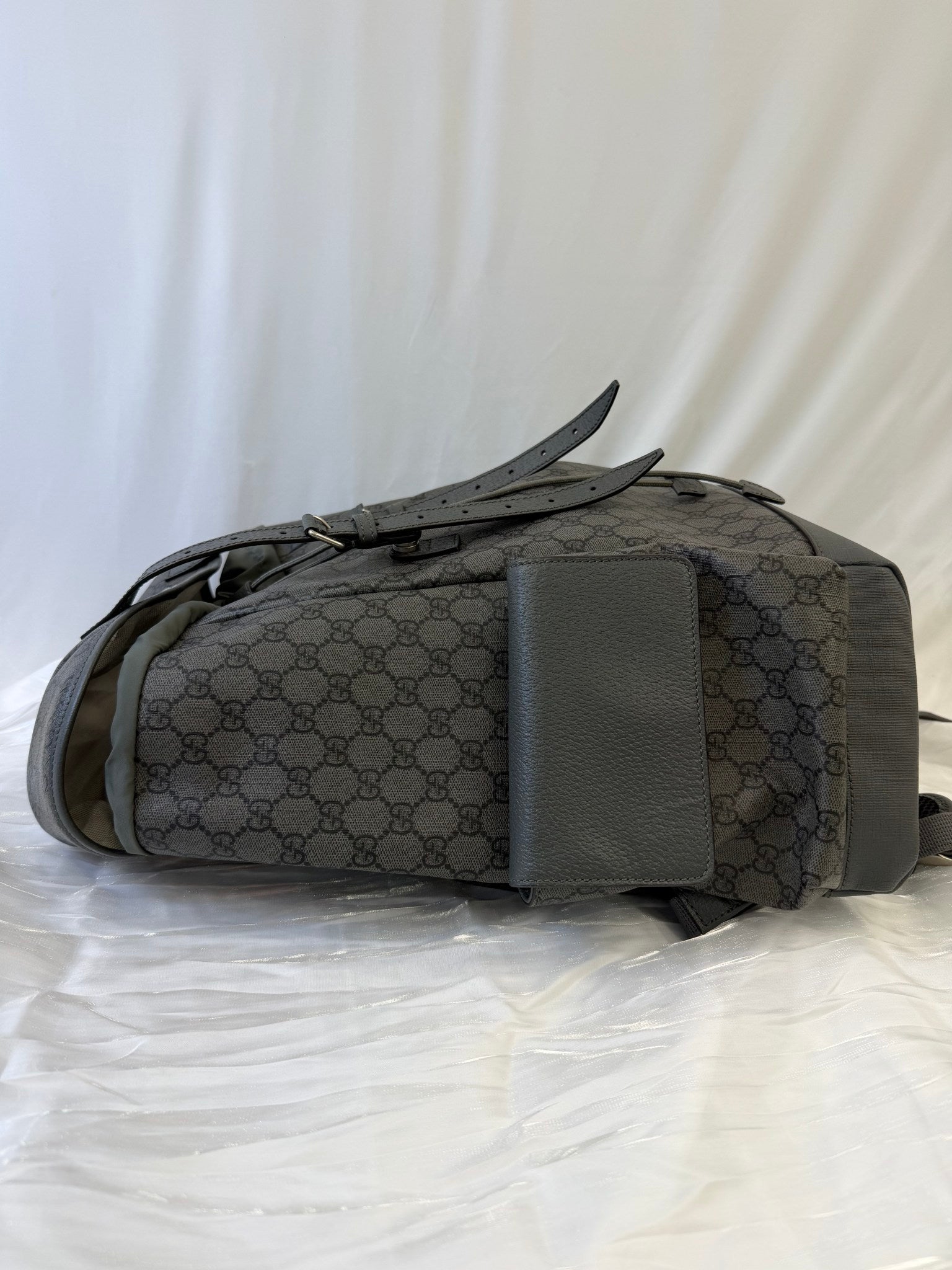 Gucci Gray Coated Canvas Ophidia Backpack