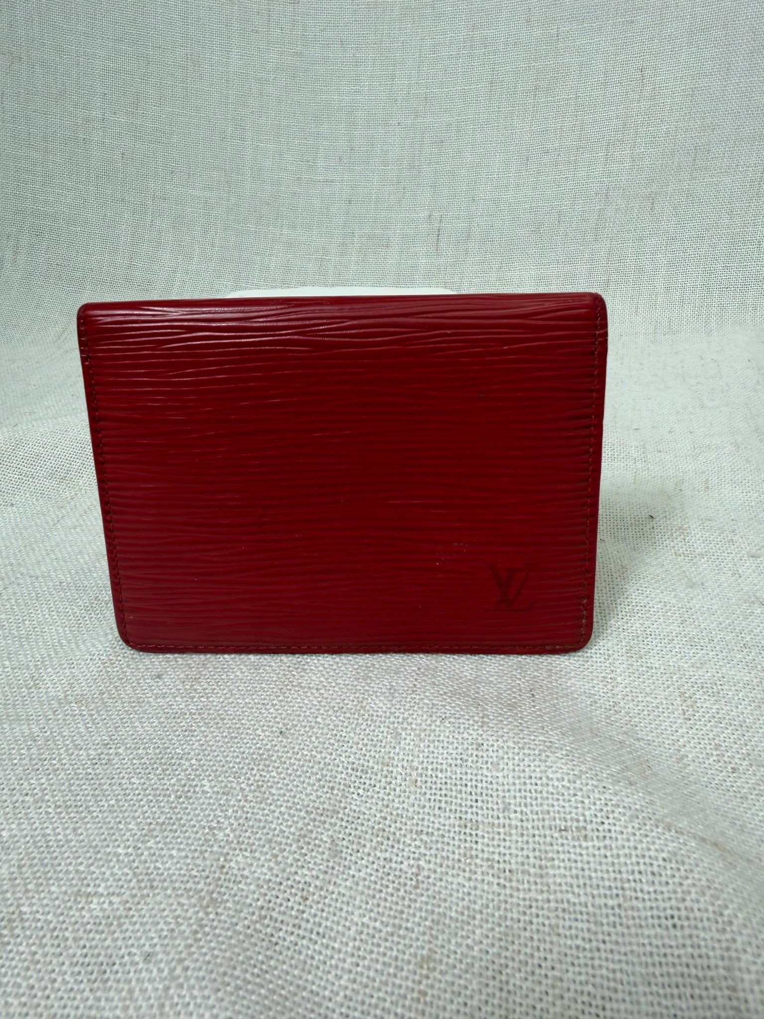 Louis Vuitton Red Epi Leather ID Card Case