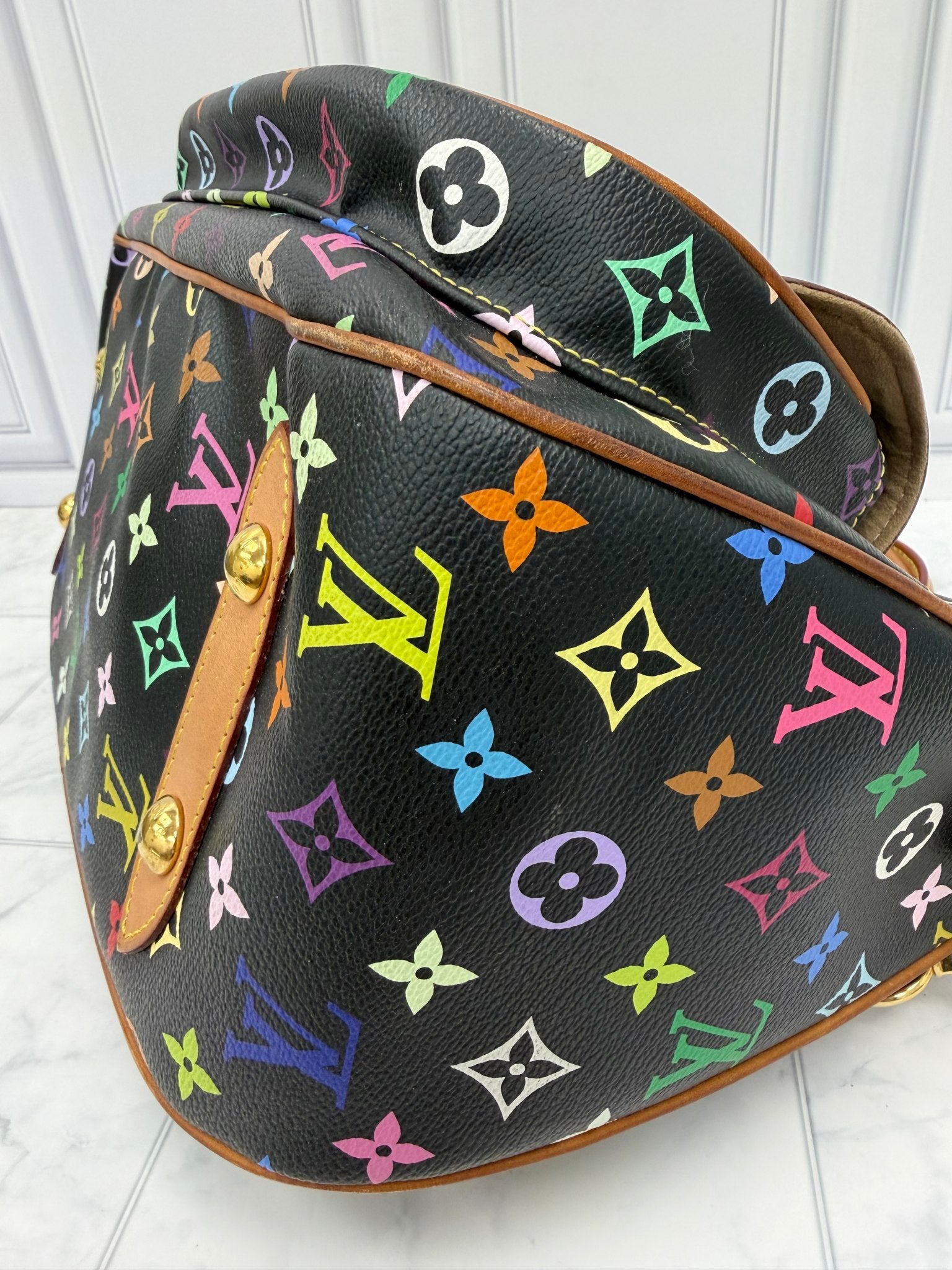 Louis Vuitton Black Multicolor Monogram  Rita Handbag