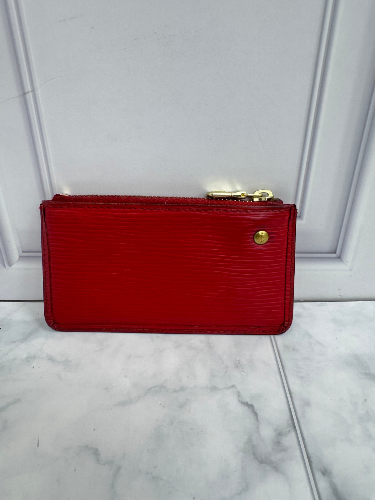 Louis Vuitton Red Epi Leather Key Cles