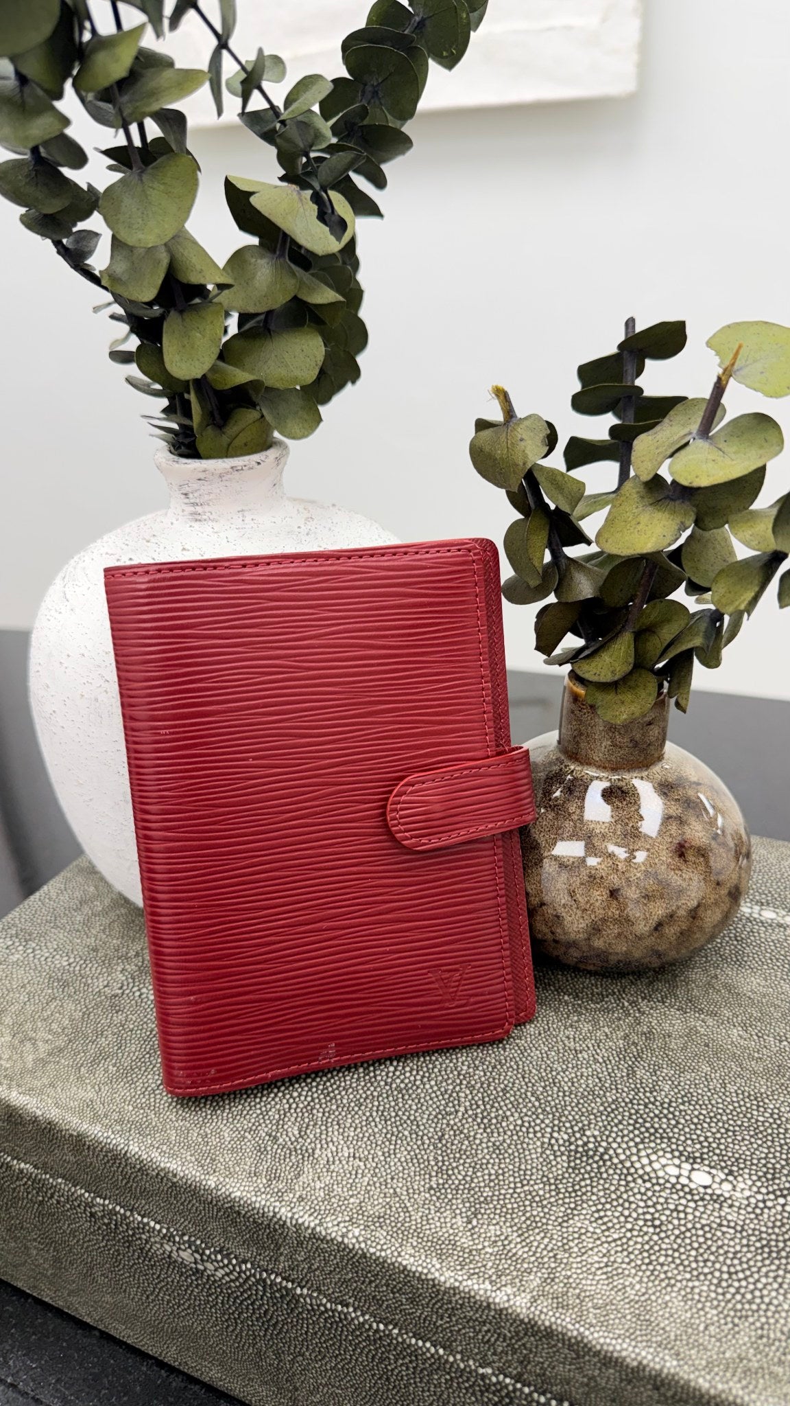 Louis Vuitton Red Epi Leather Passport Agenda Cover PM