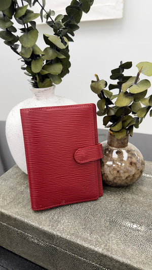 Louis Vuitton Red Epi Leather Passport Agenda Cover PM