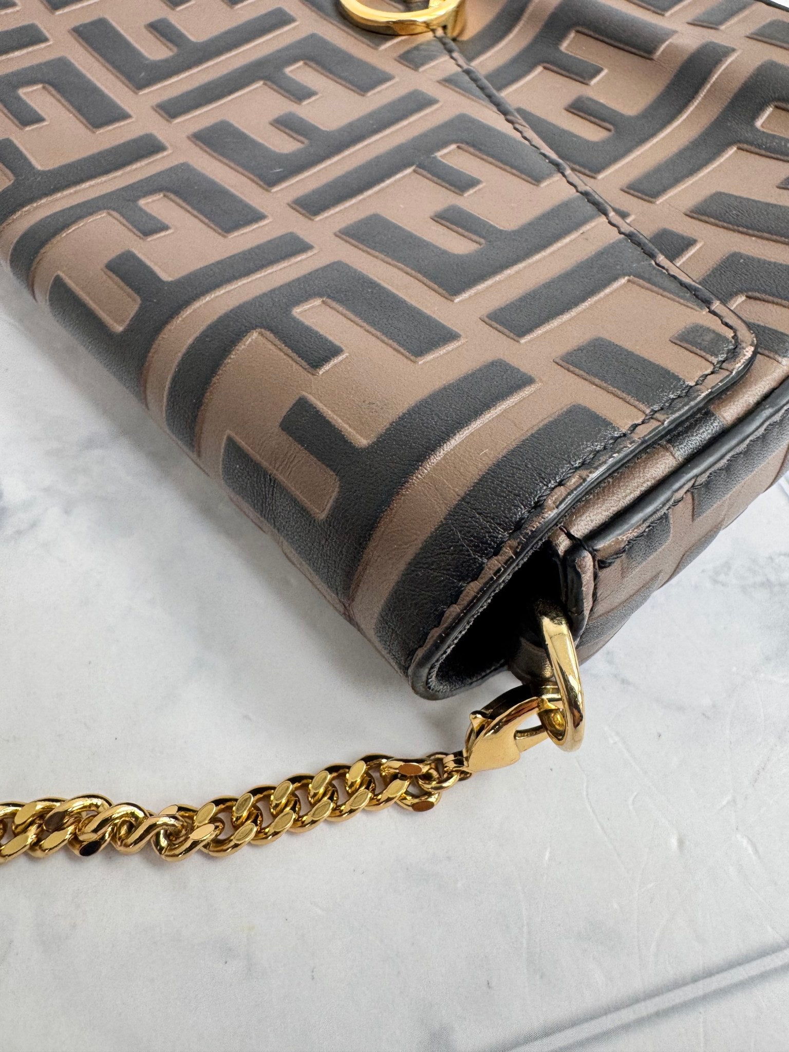 Fendi Brown Zucca F Is Fendi Wallet On A Chain