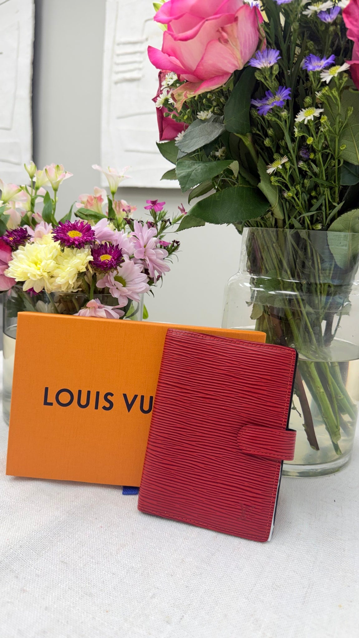 Louis Vuitton Red Epi Leather Agenda PM Cover