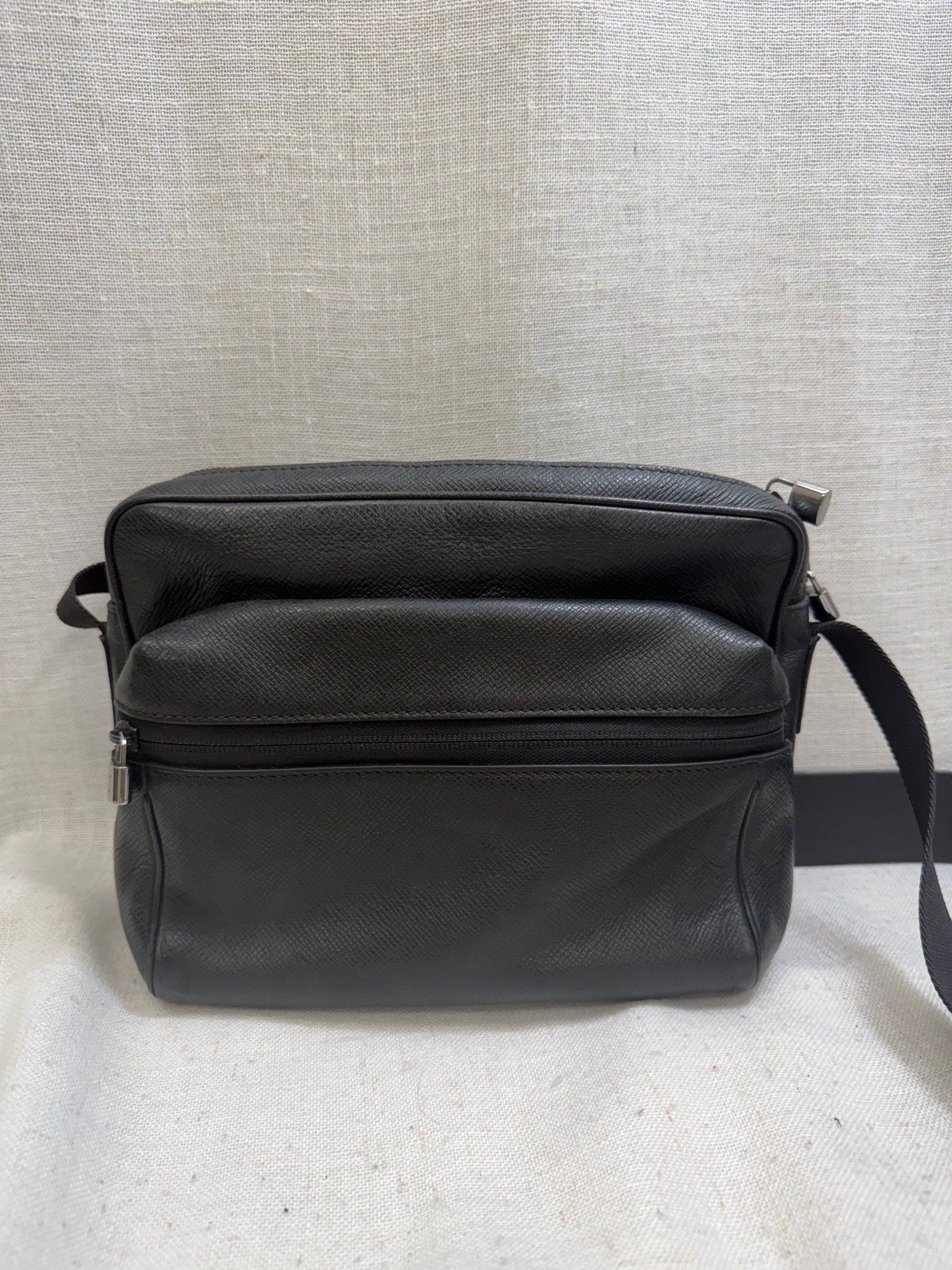 Louis Vuitton Black Taiga Leather Crossbody