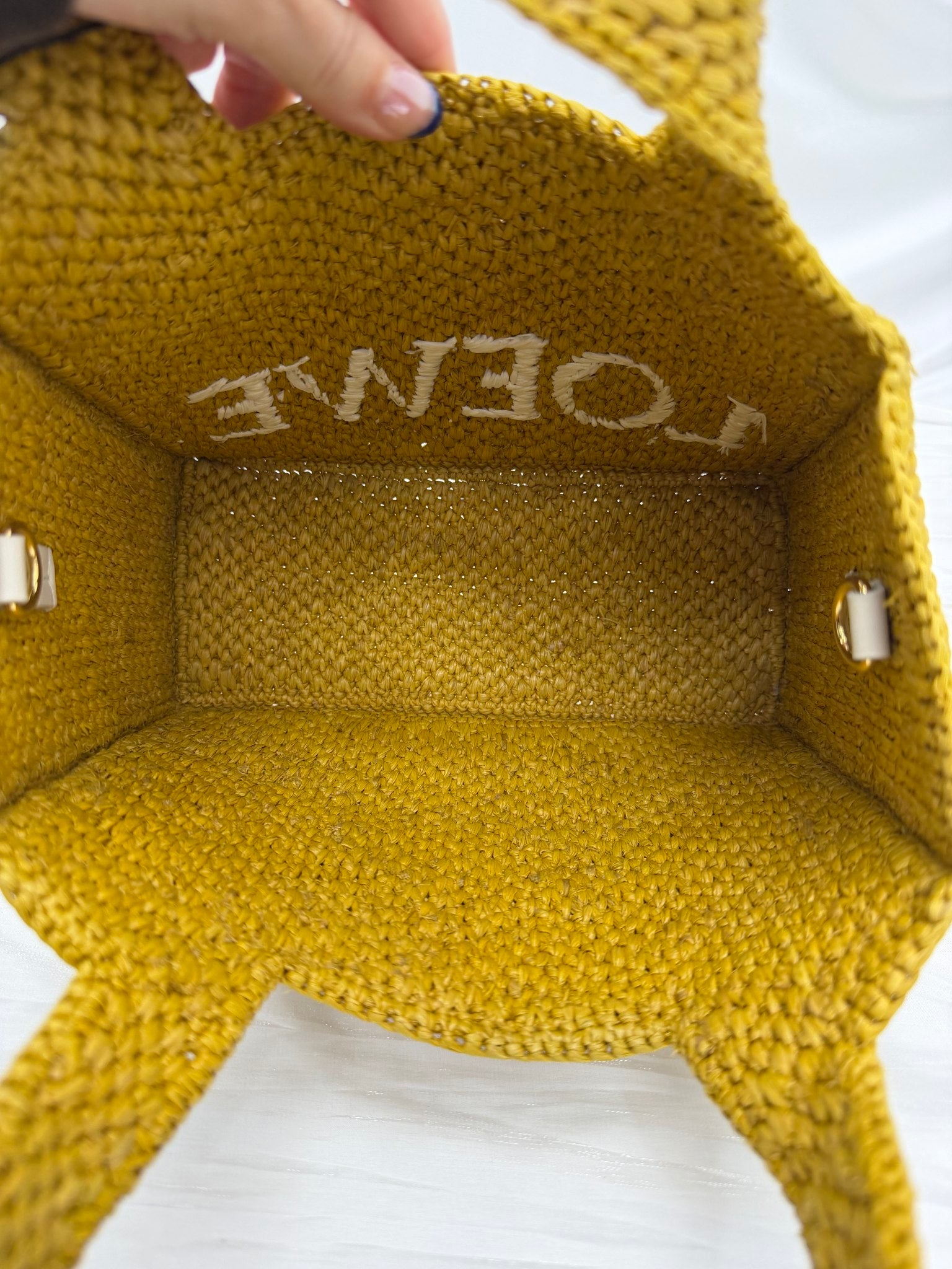 LIKE NEW- Loewe Yellow Raffia Tote