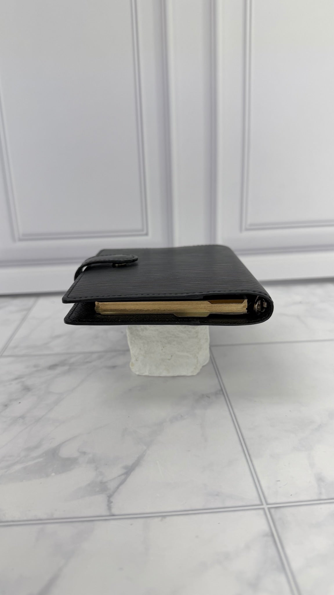 Louis Vuitton Black Epi Leather  Passport Agenda Cover PM