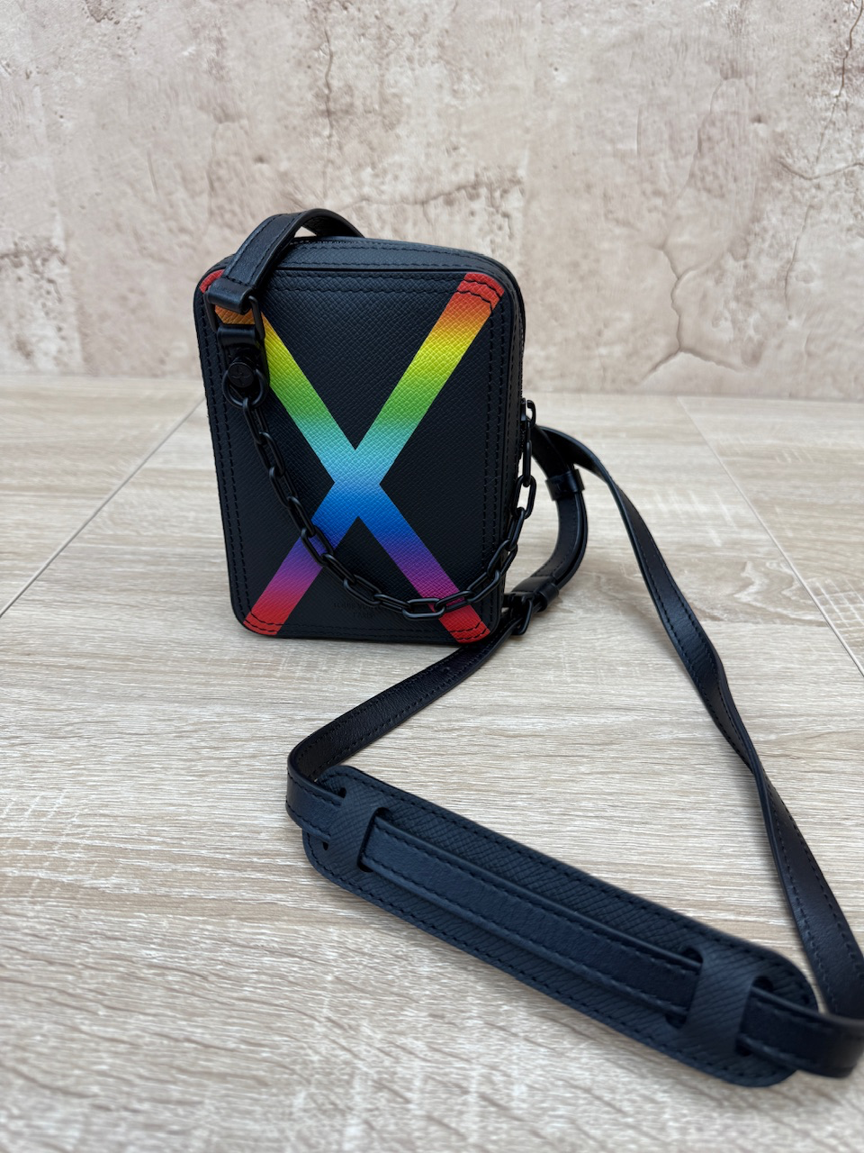 Louis Vuitton x Virgil Rainbow Taiga Leather Danube Crossbody  