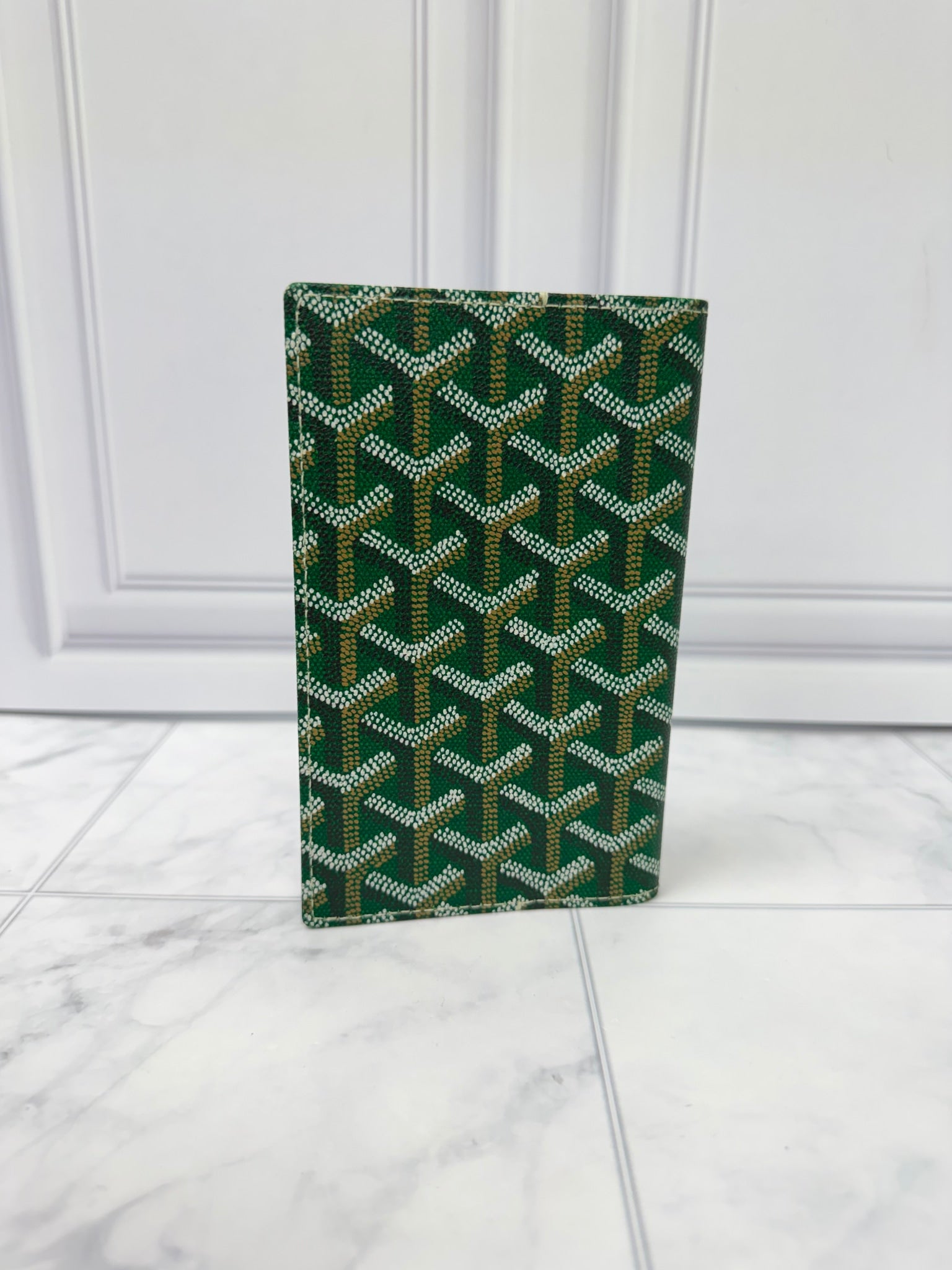Goyard Green Leather Passport Cover