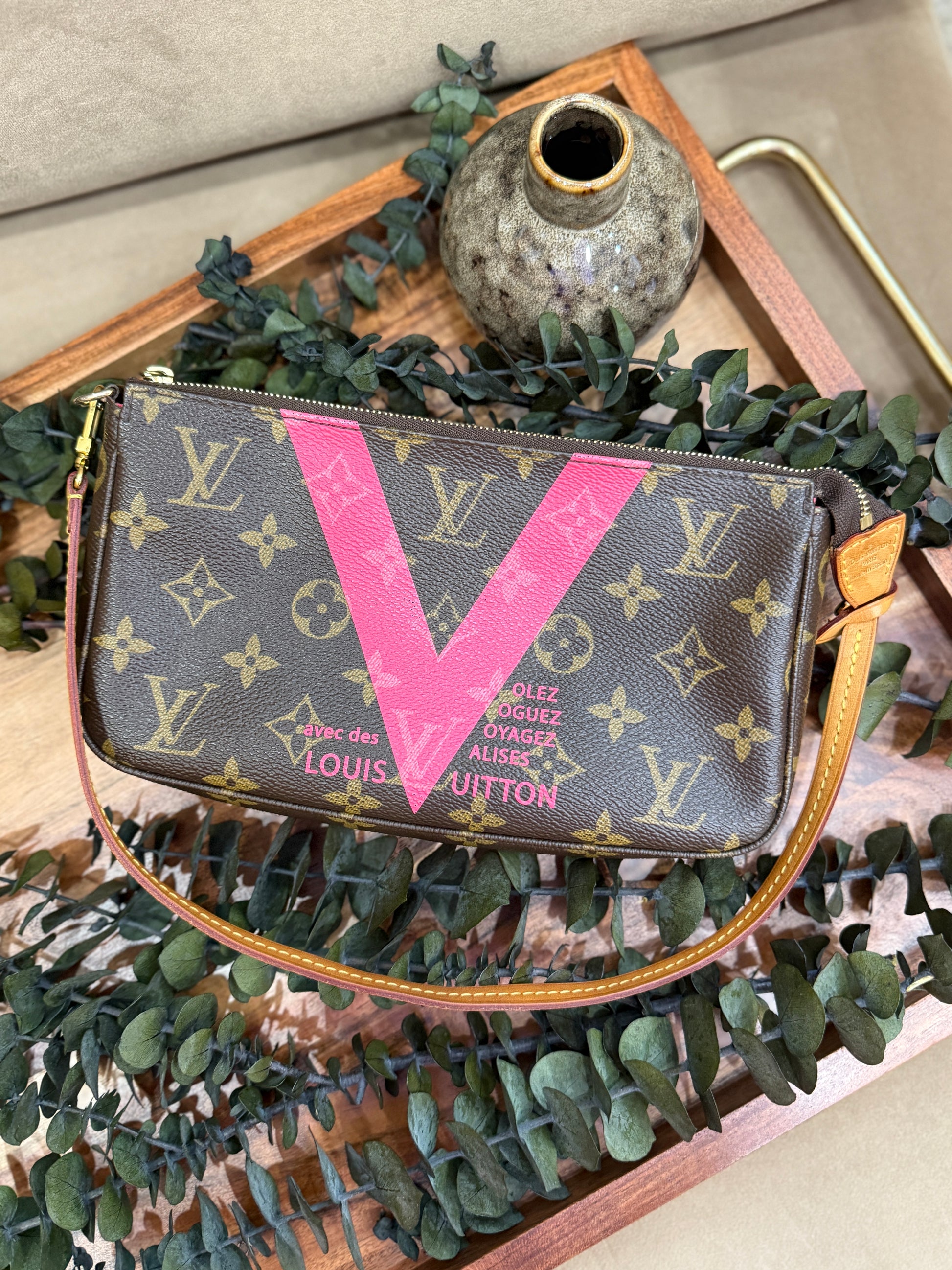 Louis Vuitton Monogram V Line Pochette Shoulder Bag
