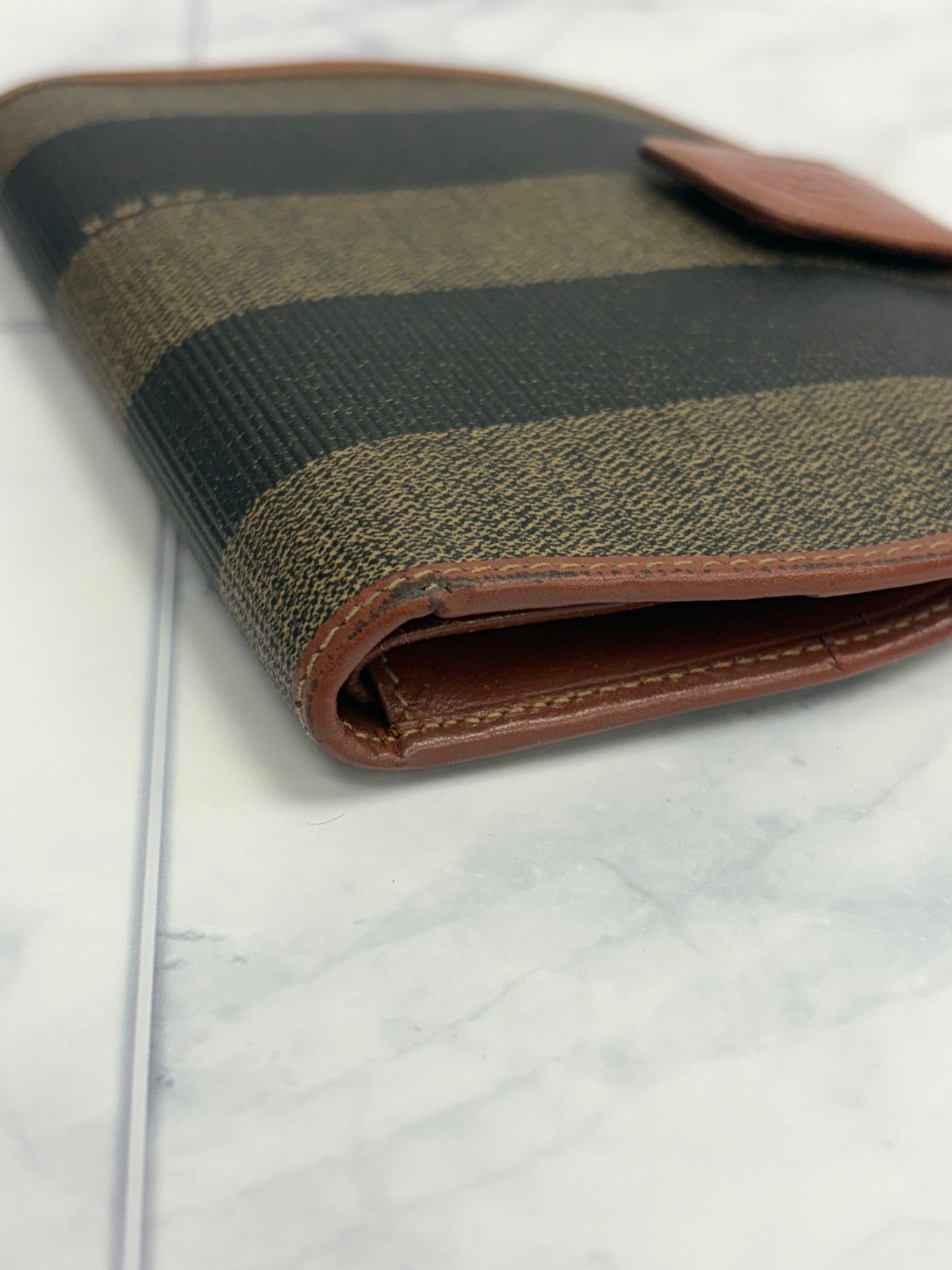 Fendi Pequin Coated Canvas