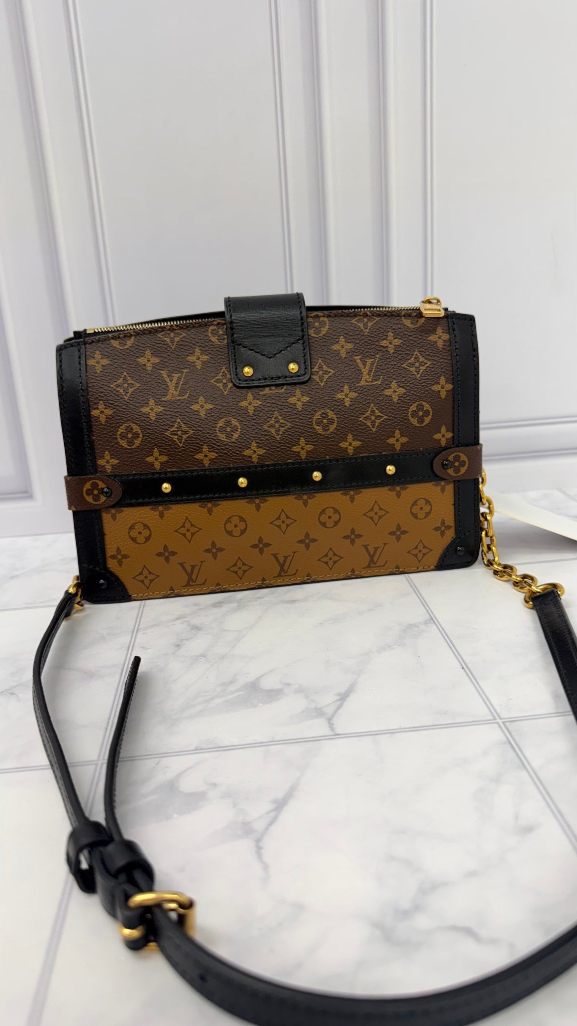 Louis Vuitton Monogram Reverse Trunk Crossbody Bag 