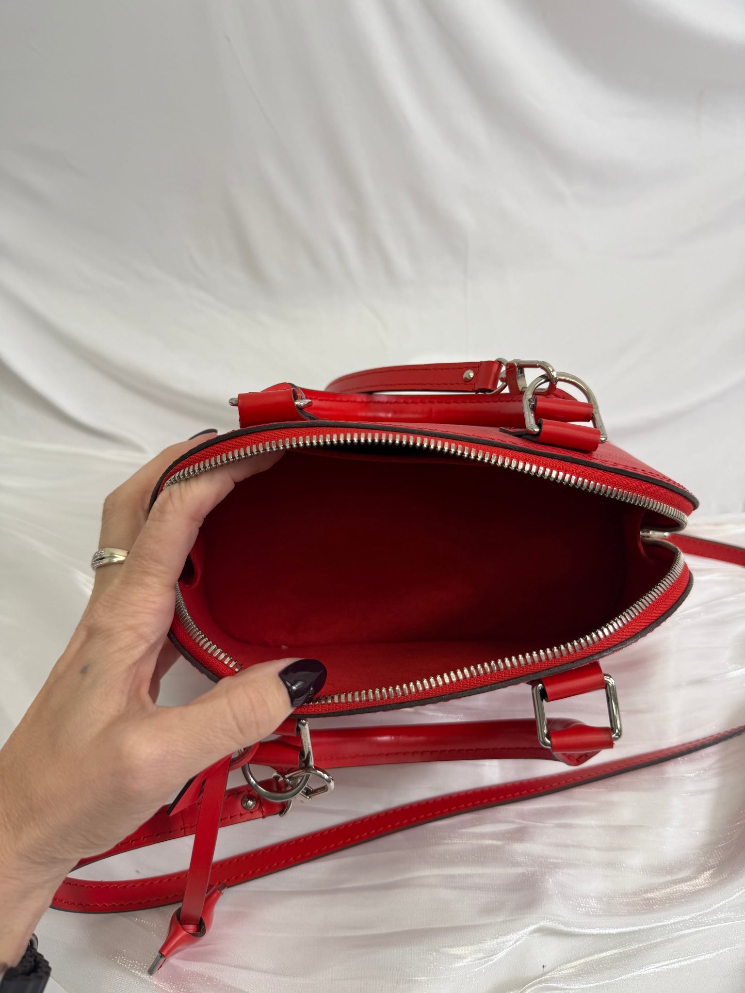 Louis Vuitton Red Epi Alma BB