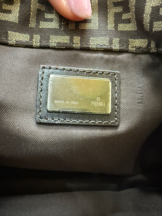 Fendi Zucchino Canvas Vintage Hobo Bag