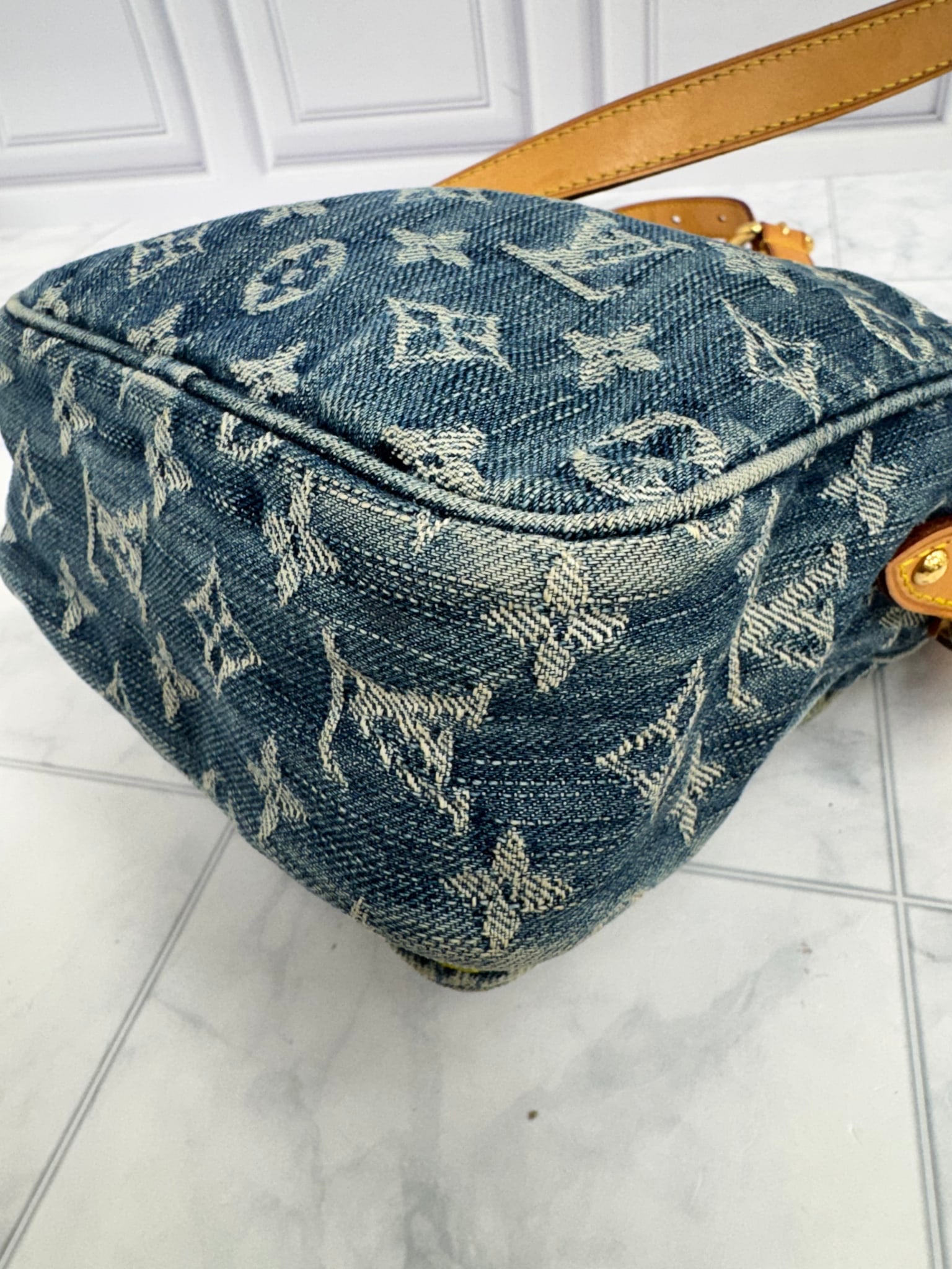 Louis Vuitton Blue Monogram Denim Camera Bag