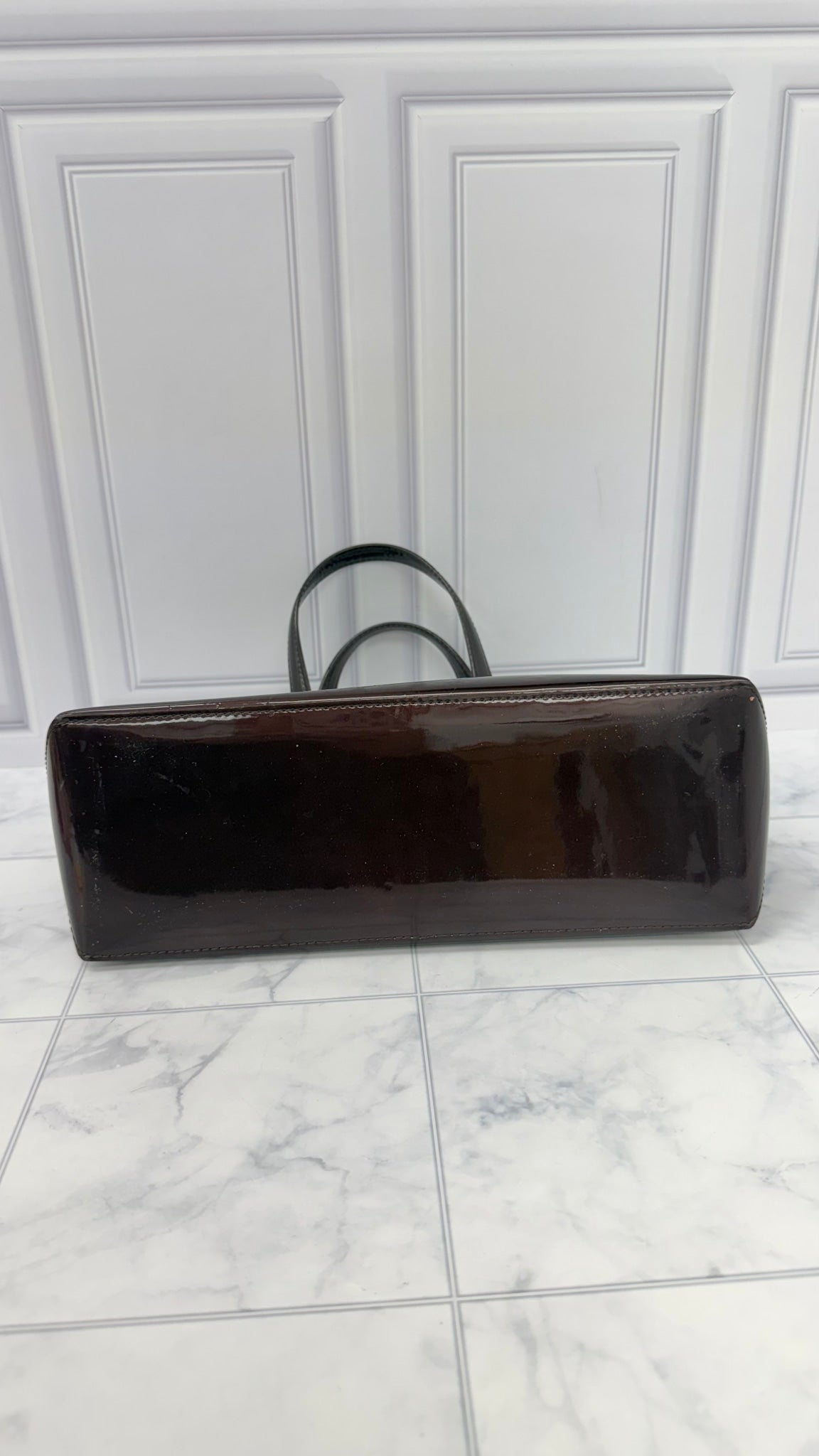 Louis Vuitton Amarante Vernis Leather Wilshire PM Handbag 