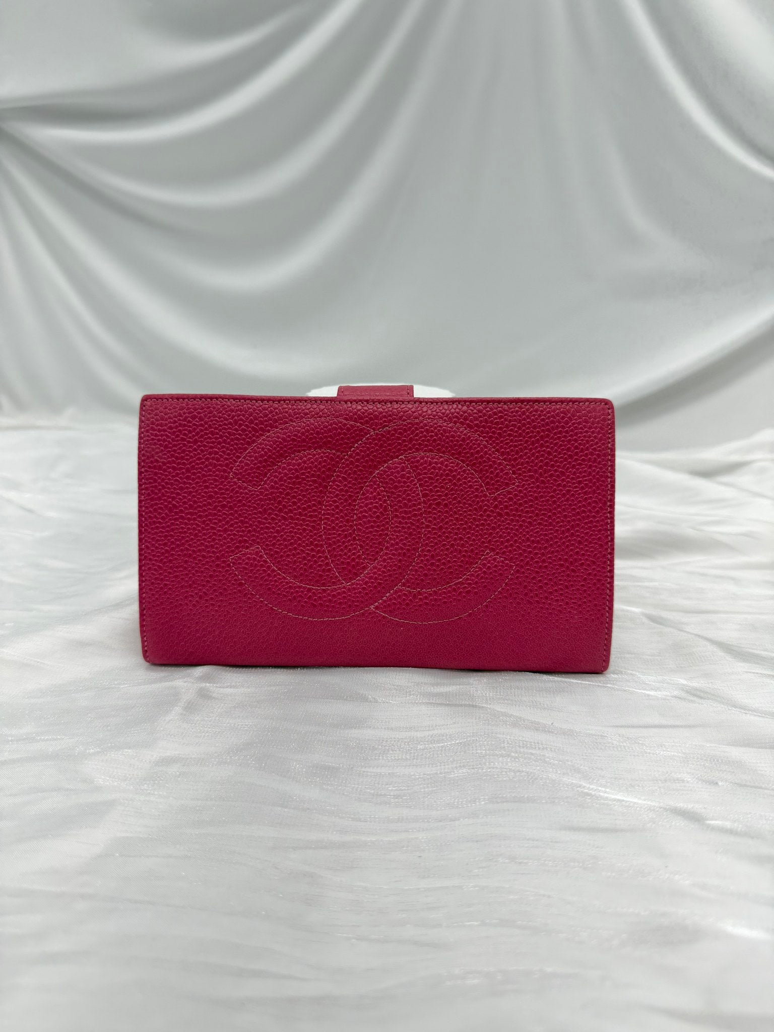 Chanel Pink Caviar Long Wallet 
