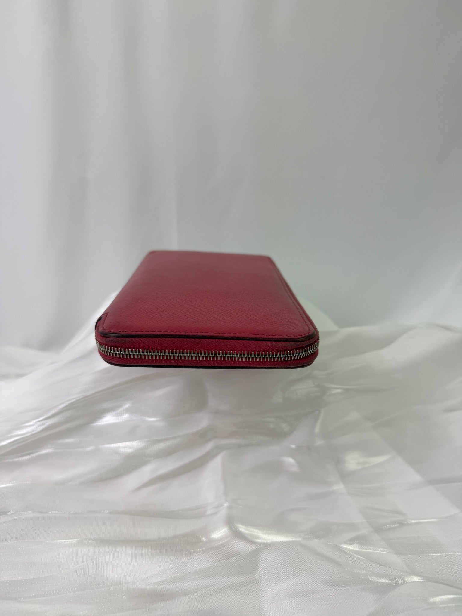 Hermes Pink Leather Silk’in Long Zippy Wallet