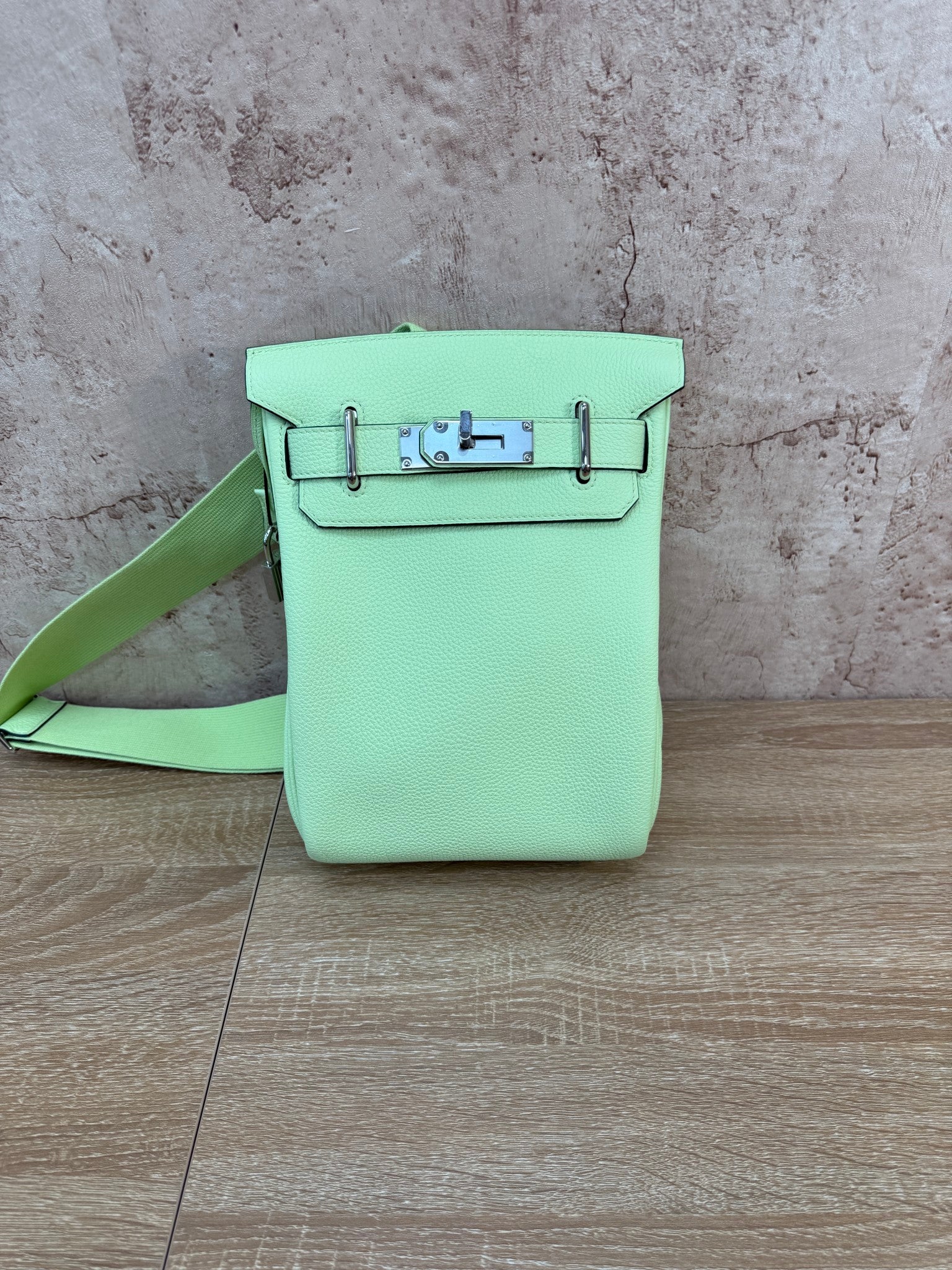 BRAND NEW- Hermes Vert Absinthe Togo Leather Hac A Dos PM Backpack