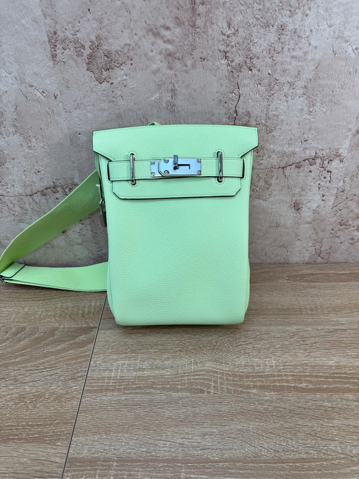 BRAND NEW- Hermes Vert Absinthe Togo Leather Hac A Dos PM Backpack
