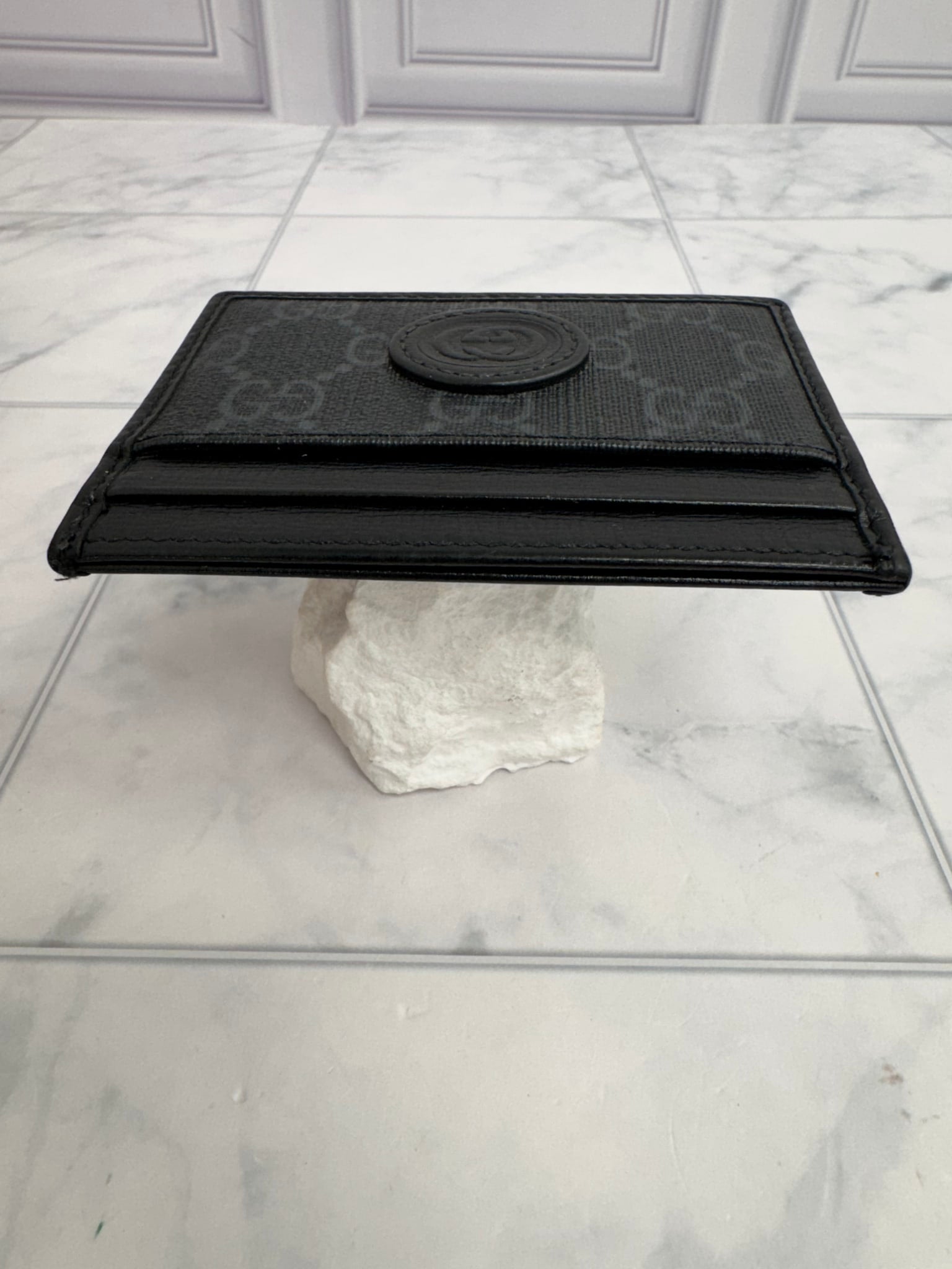 Gucci Black GG Supreme Coated Canvas Card Case