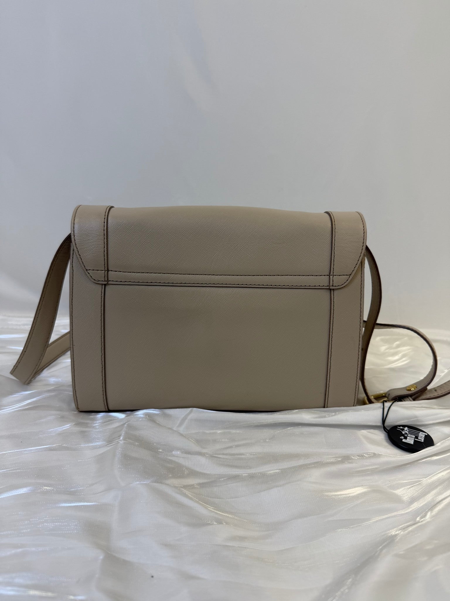 MCM Beige Saffiano Leather Crossbody Bag