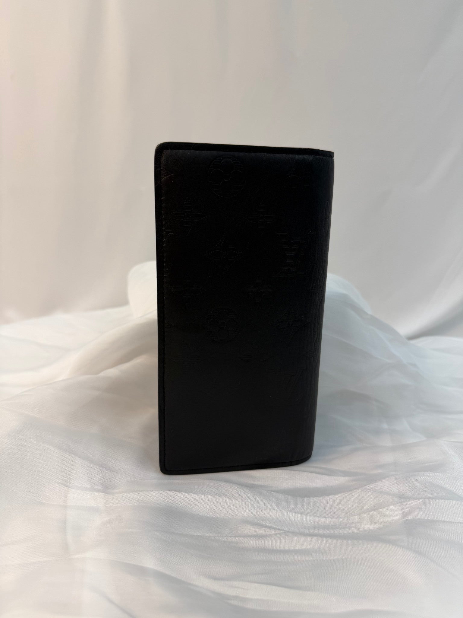 Louis Vuitton Black Leather Monogram Brazza Wallet